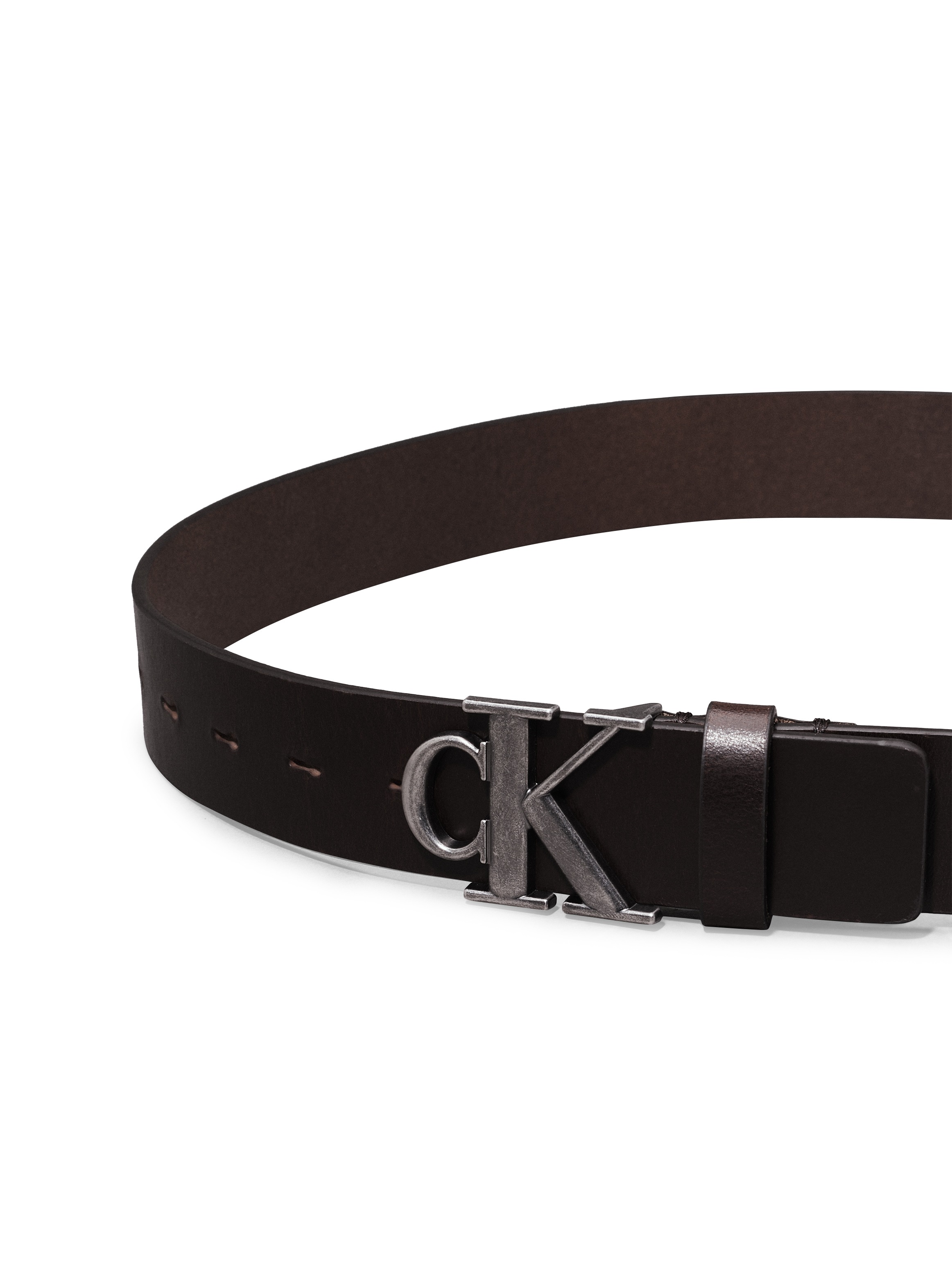 Thumbnail - Calvin Klein Jeans Ledergürtel "ROUND MONO PLAQUE LTHR BELT 35MM" mit CK-Logoschließe