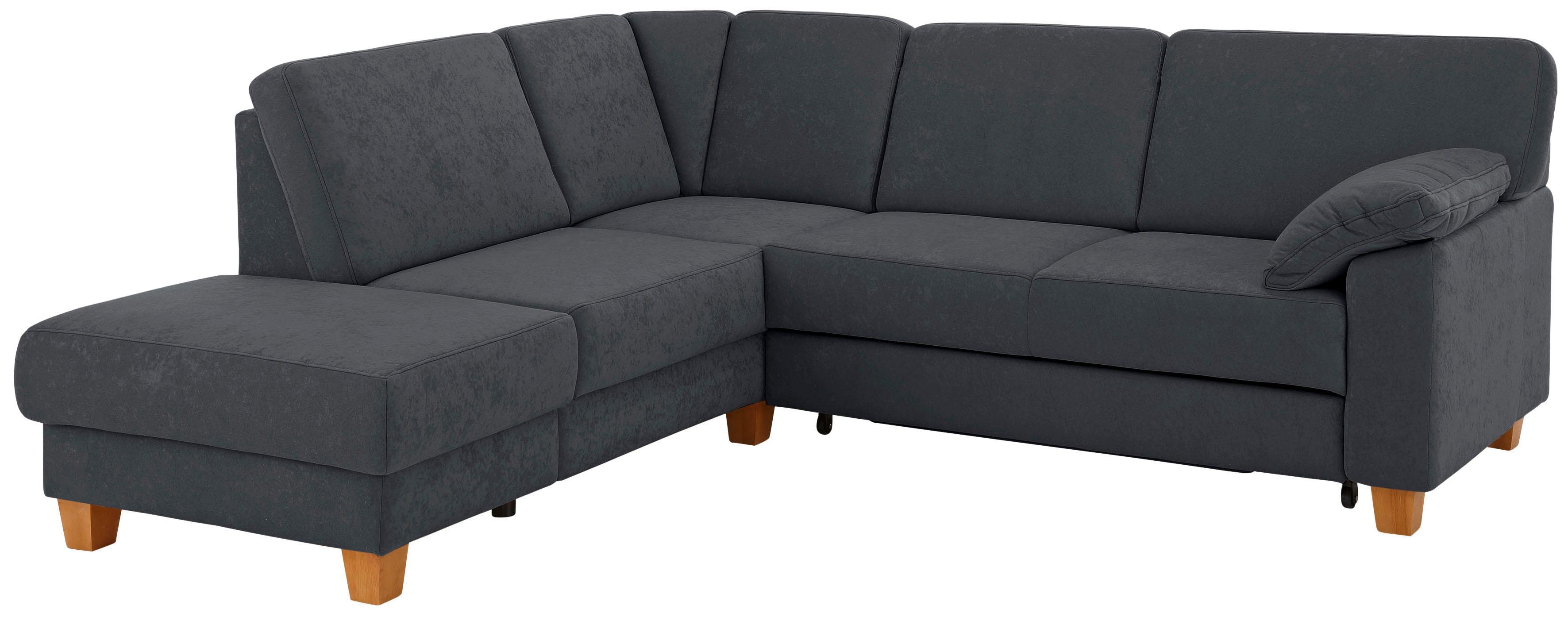 Home affaire Ecksofa "Belfort L-Form" mit Federkern, wahlweise mit Schlaffunktion und Stauraum