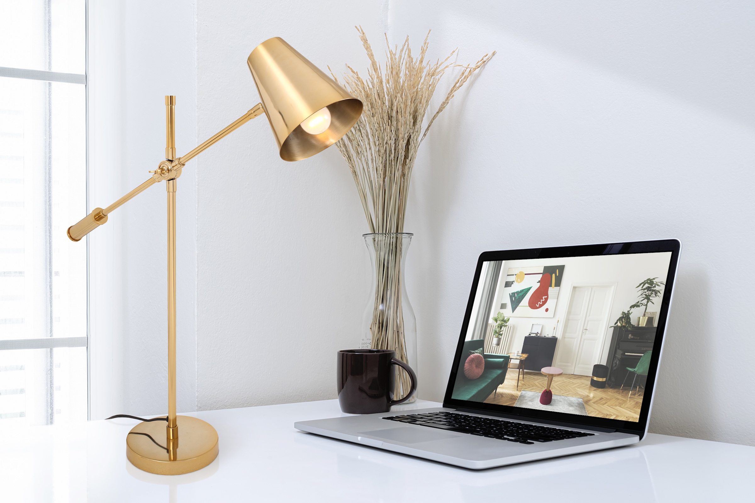 Kayoom Schreibtischlampe »Celeste 525«, für Leuchtmittel 1 x E27 | ohne Leuchtmittel, modern, hochwertig, justierbar