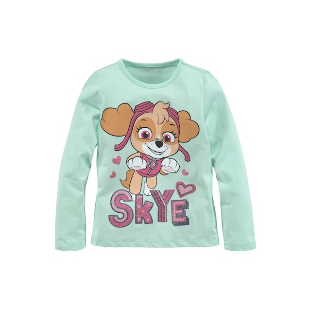 PAW PATROL Langarmshirt, Druck mit Glitzerdetails kaufen | BAUR