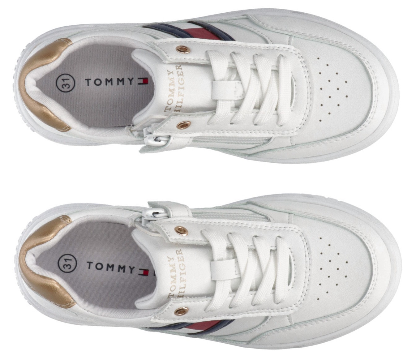 Einsatz LOW Sneaker Tommy SNEAKER«, online »FLAG BAUR Hilfiger Metallic LACE-UP | CUT mit kaufen