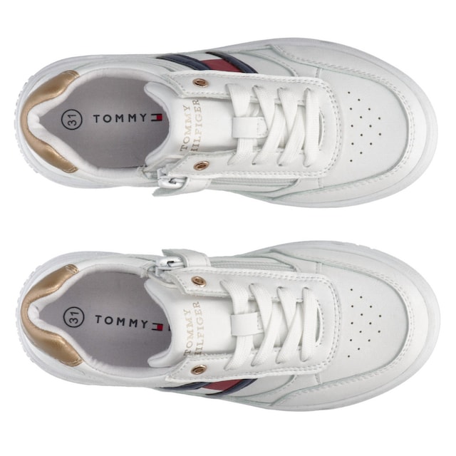 Tommy Hilfiger Sneaker »FLAG LOW CUT LACE-UP SNEAKER«, mit Metallic Einsatz  online kaufen | BAUR