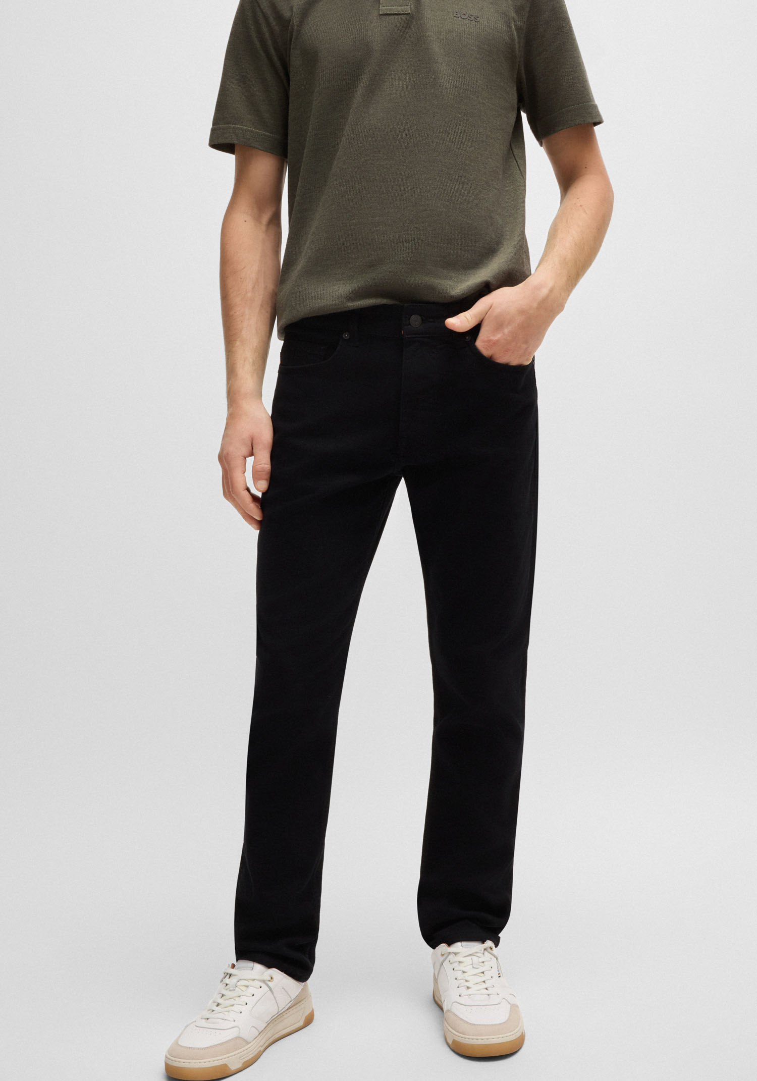 BOSS ORANGE Slim-fit-Jeans "Delaware Soft-Motion-Denim" Schmale Silhouette bei mittlerer Leibhöhe