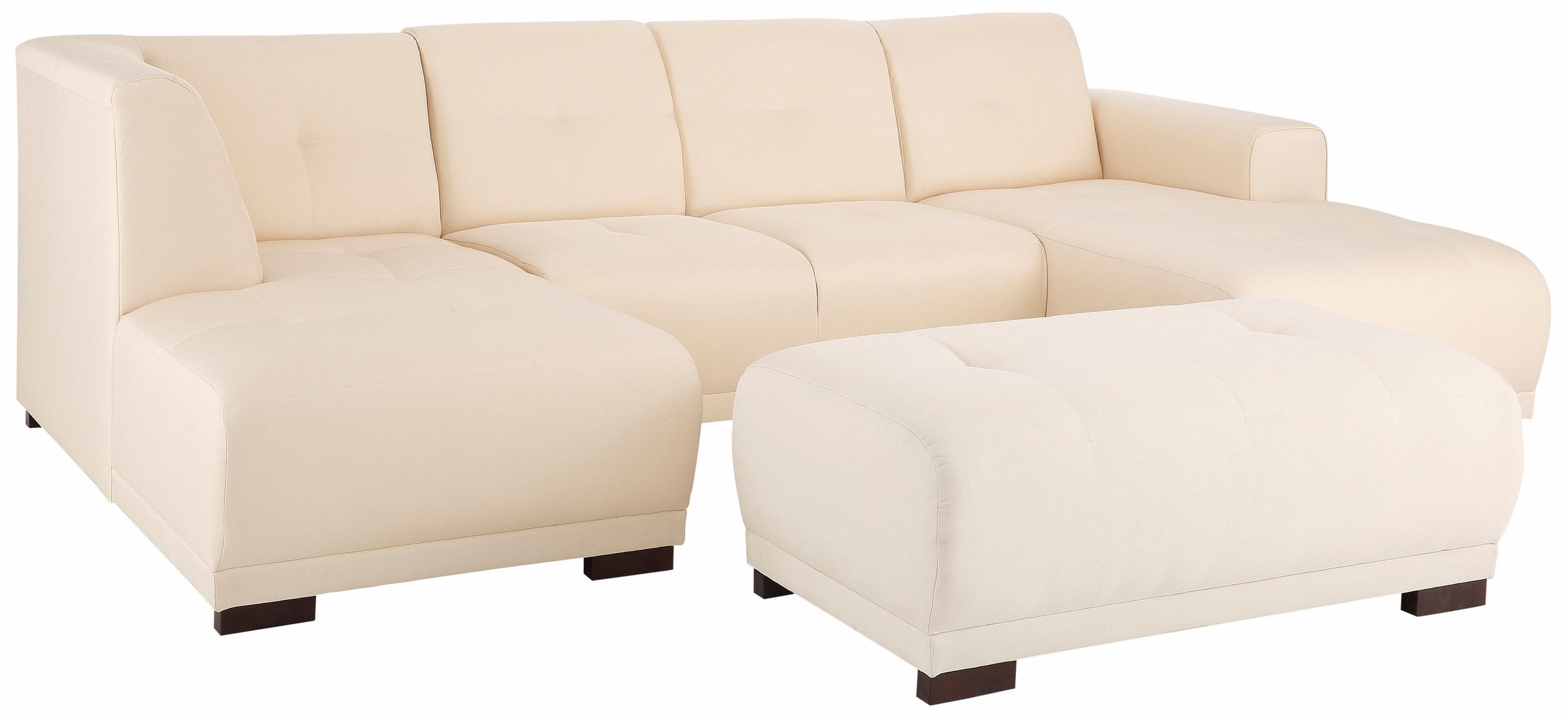 Home affaire Wohnlandschaft »Langeland U-Form«, incl. 2 Zierkissen, Recamiere wahlweise links oder rechts