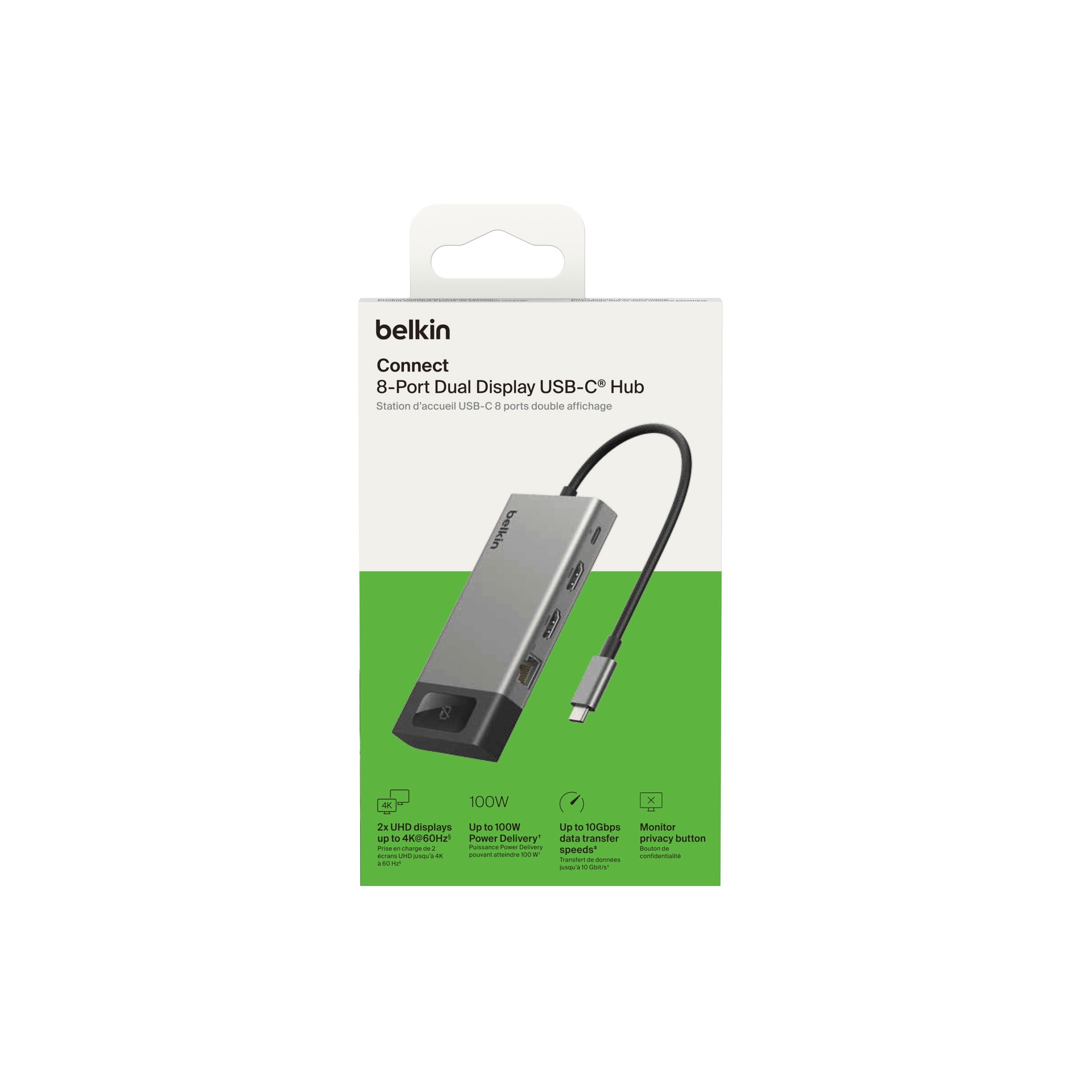 Belkin Laptop-Dockingstation »Connect 8-in-1 USB-C-Hub für zwei Bildschirme«
