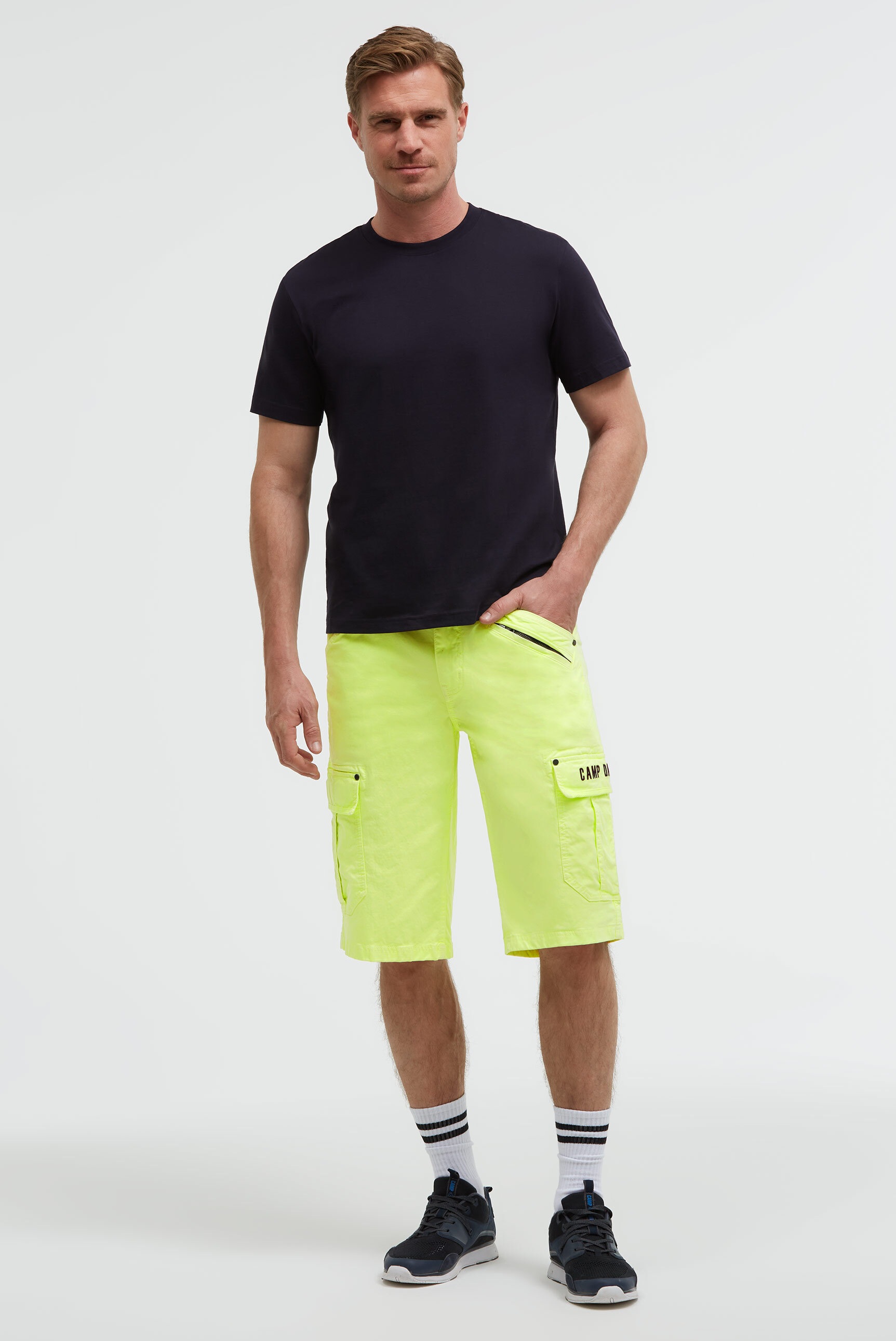 CAMP DAVID Shorts  mit Vintage-Waschung