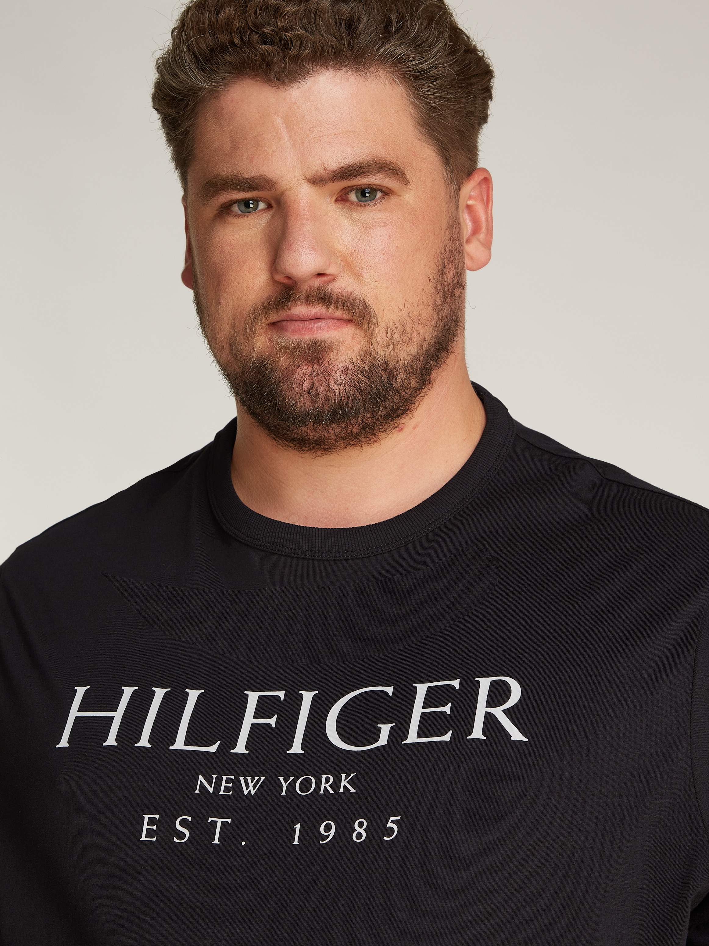 Tommy Hilfiger Big & Tall Longsleeve »BT-BIG HILFIGER LS TEE-B«, mit großem Print