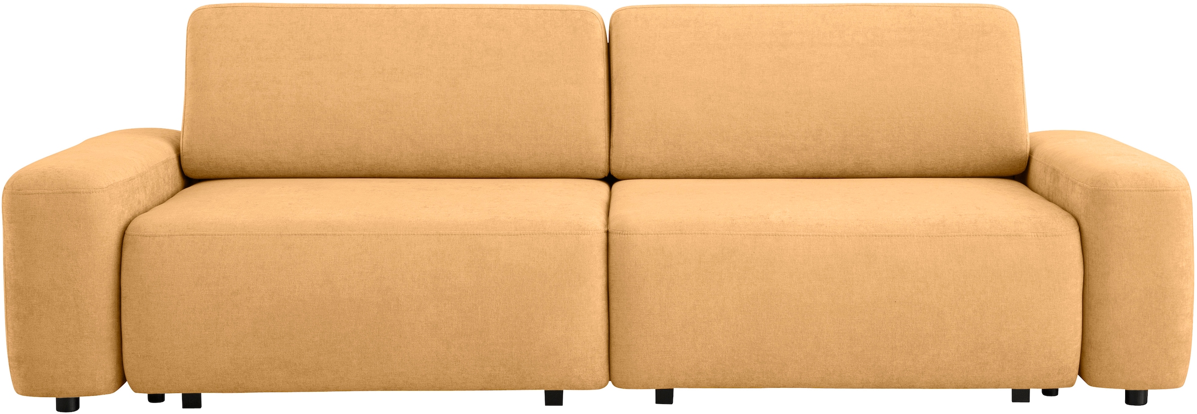 INOSIGN 3-Sitzer »TORGE (257cm), Sofa,Schlafsofa in Cord, Samtvelours, Struktur fein«, rundes Design, Schlaffunktion u. Bettkasten, Liegefläche: 135/200 cm