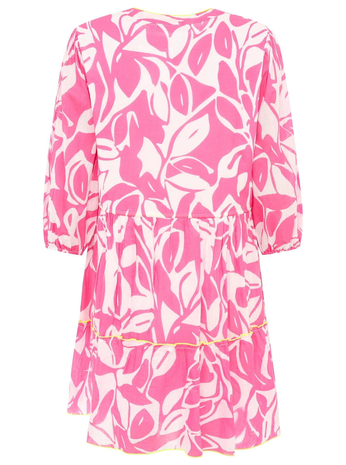 Zwillingsherz Sommerkleid »"Blätter Zweifarbig"«, mit Tasseln und kontrastfarbigen Details