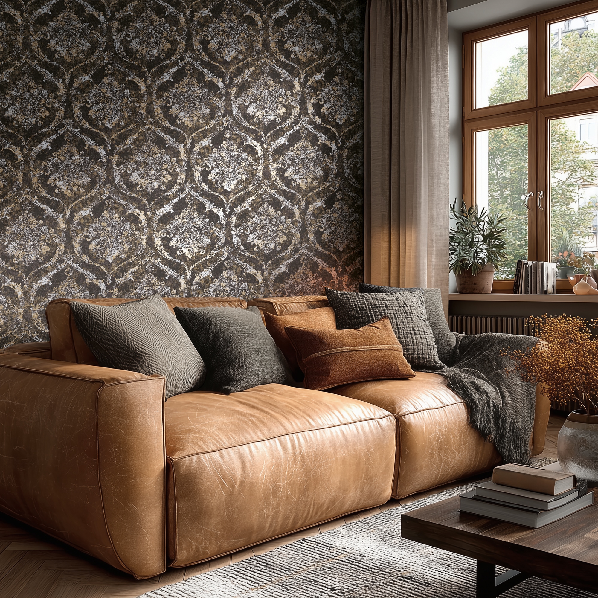 living walls Vliestapete "Vibes & Styles Davide – Maison Du Temps Vliestapete" ornamental leicht strukturiert Elegantes Ornamentdesign mit Vintage-Charakter und edlem Glanzeffekt
