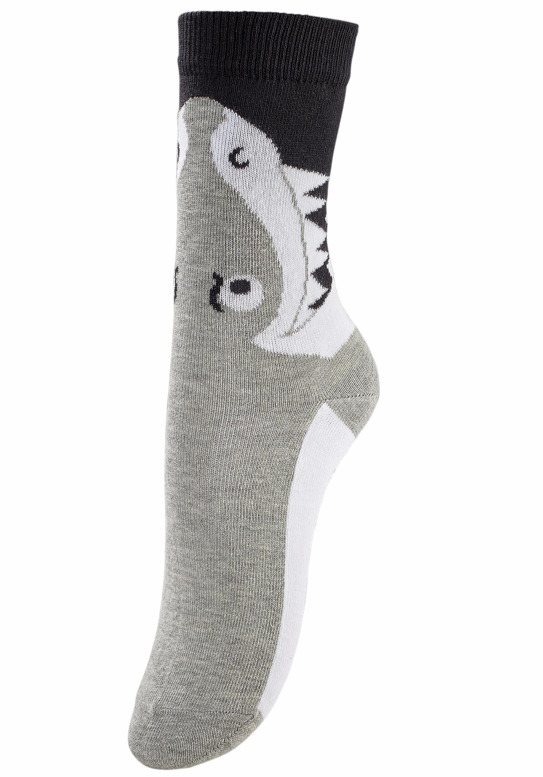 Socken, (Packung, 5 Paar), mit Tiermotiven