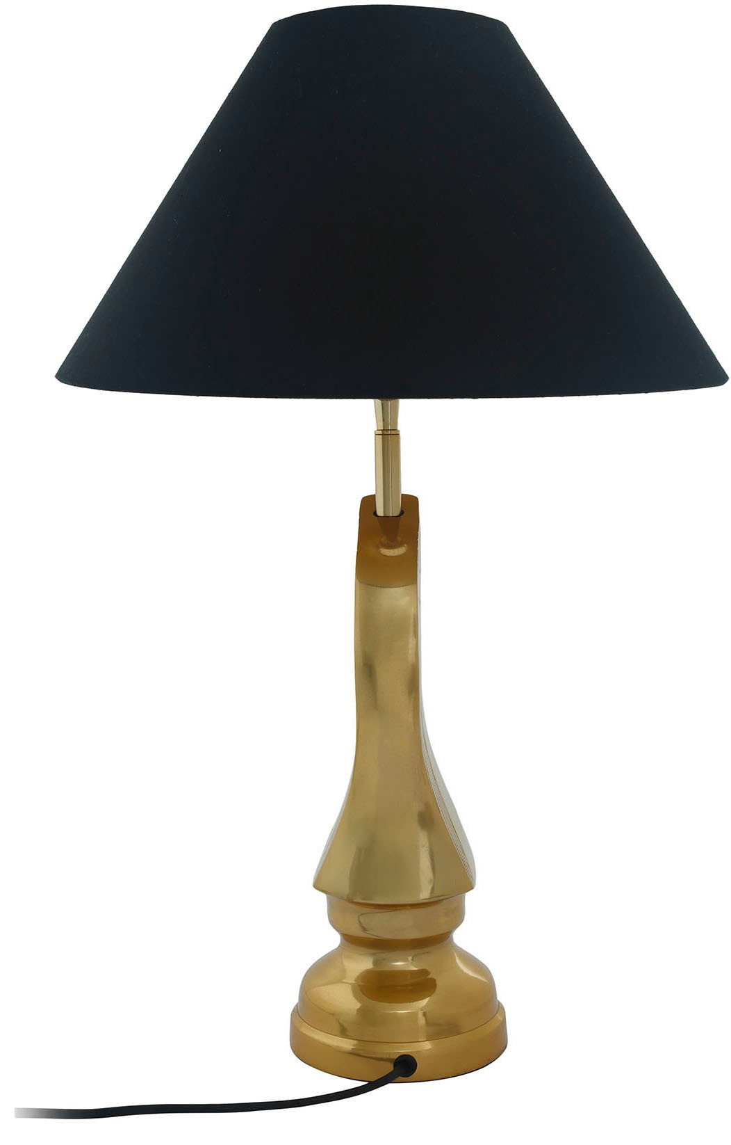 Kayoom Tischleuchte »Tischlampe Bishop 125«, 1 flammig, Leuchtmittel E27 | ohne Leuchtmittel, mit dekorativem Schah-Pferd-Sockel aus Metall, mit Stoffschirm