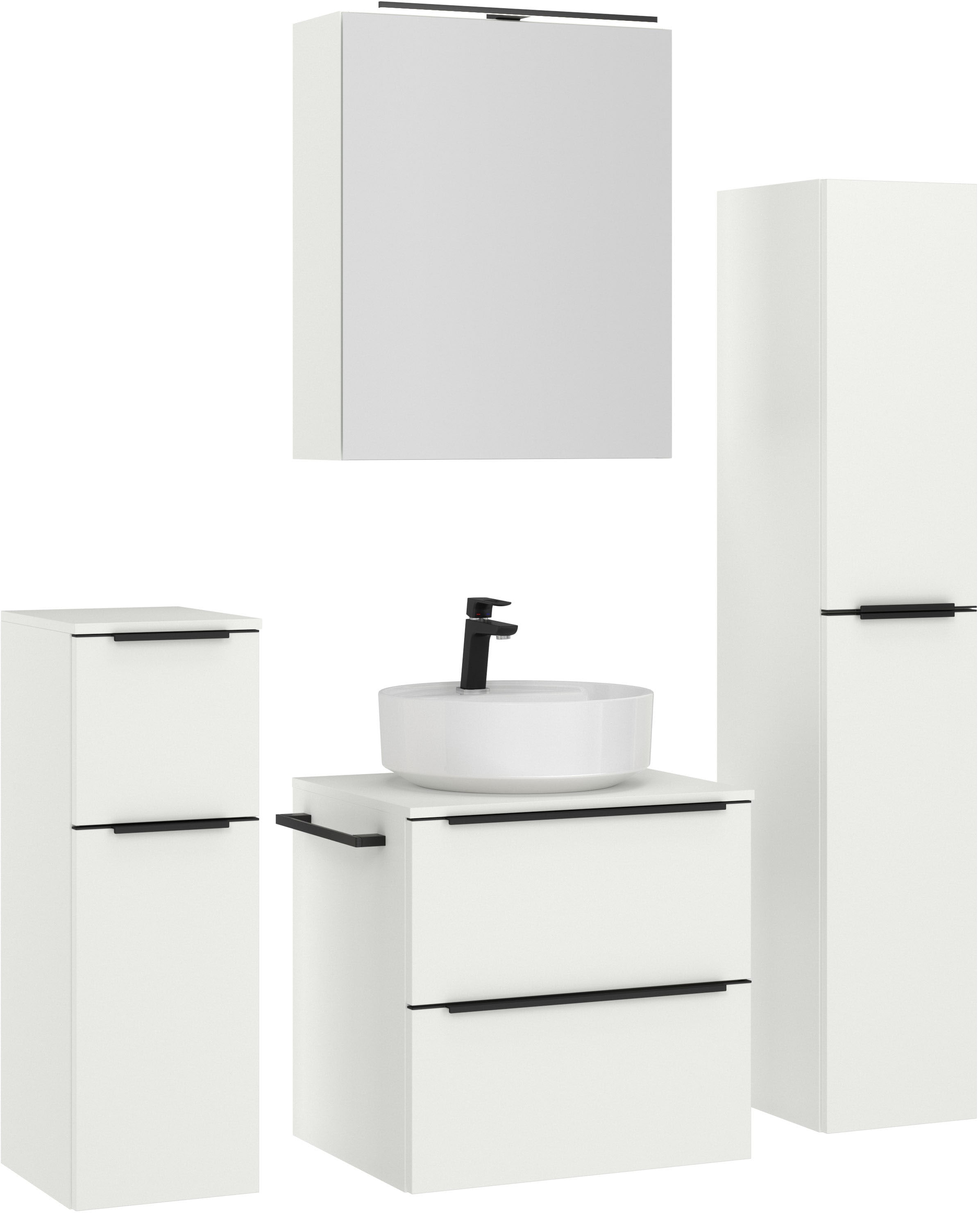 nobilia Badmöbel-Set "Alvene", (4 St., vormontiert, mit Soft-Close), inkl. günstig online kaufen