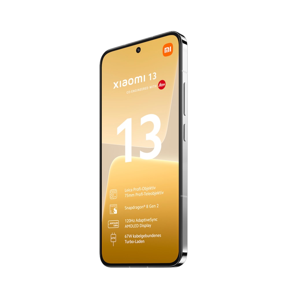 Xiaomi Smartphone »13 8GB+256GB«, Weiß, 16,15 cm/6,36 Zoll, 256 GB Speicherplatz, 54 MP Kamera