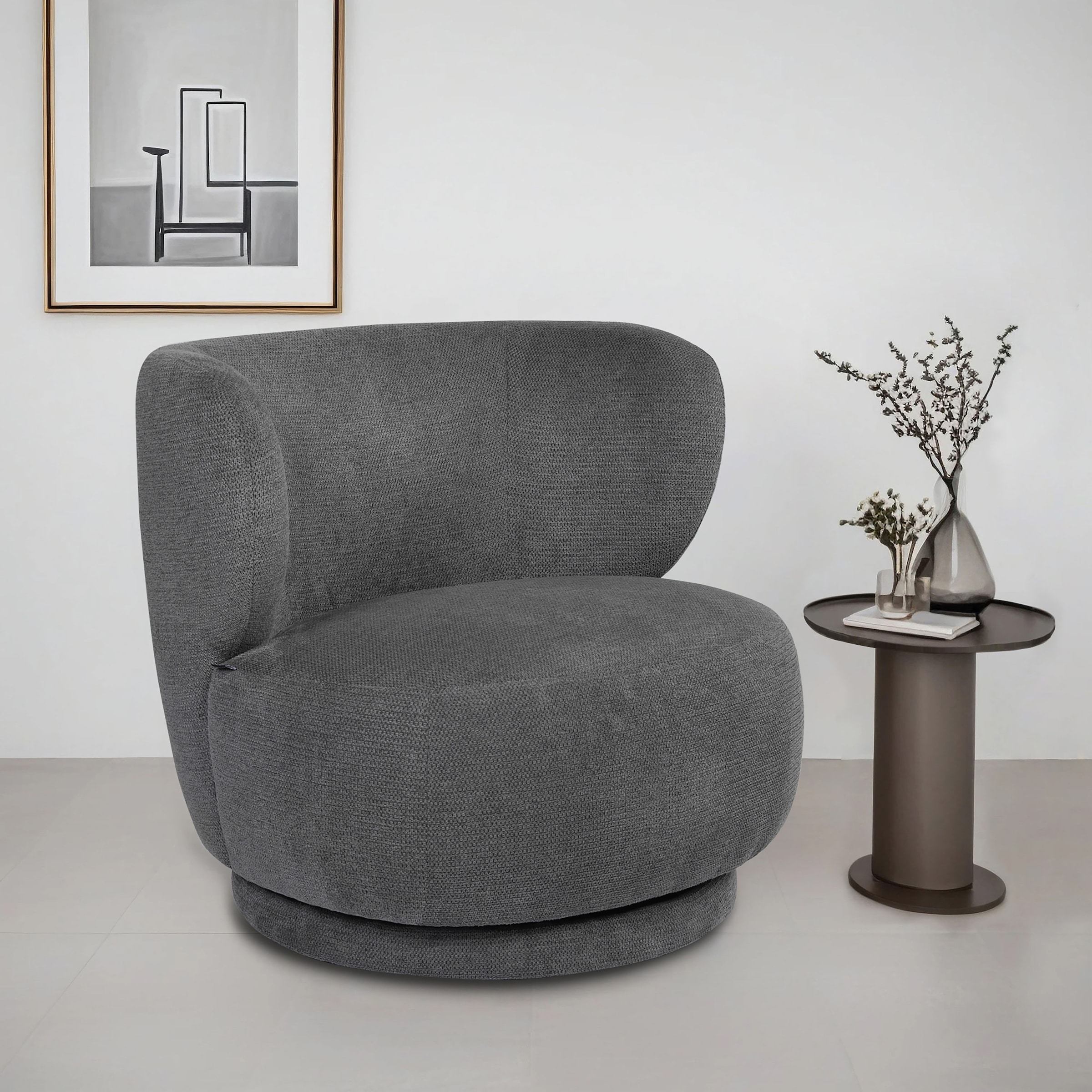 OTTO home Drehsessel »ANNELIN, Loungesessel, Clubsessel« 360° drehbar, Struktur-Bezug