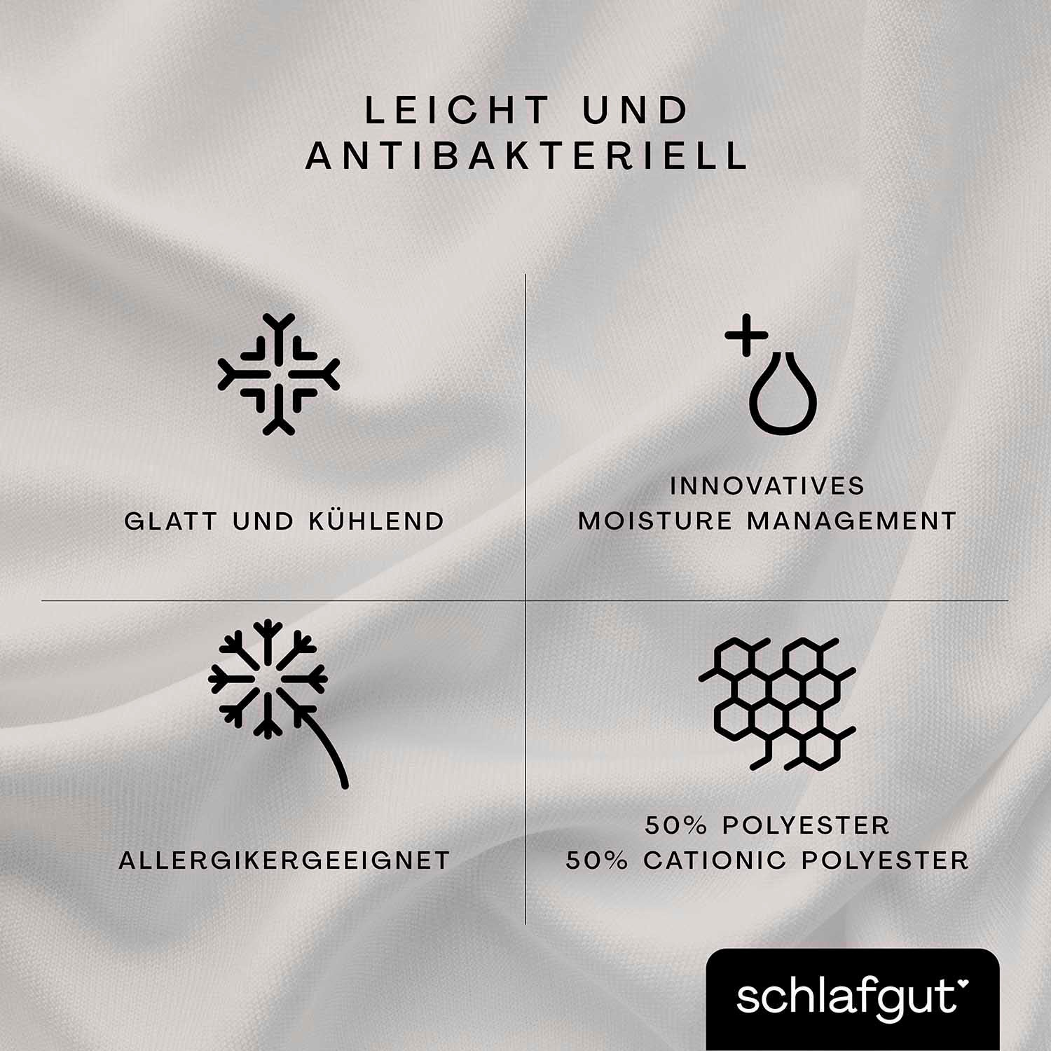Thumbnail - Schlafgut Spannbettlaken "Cool Contact", 100% gekämmte Mikrofaser