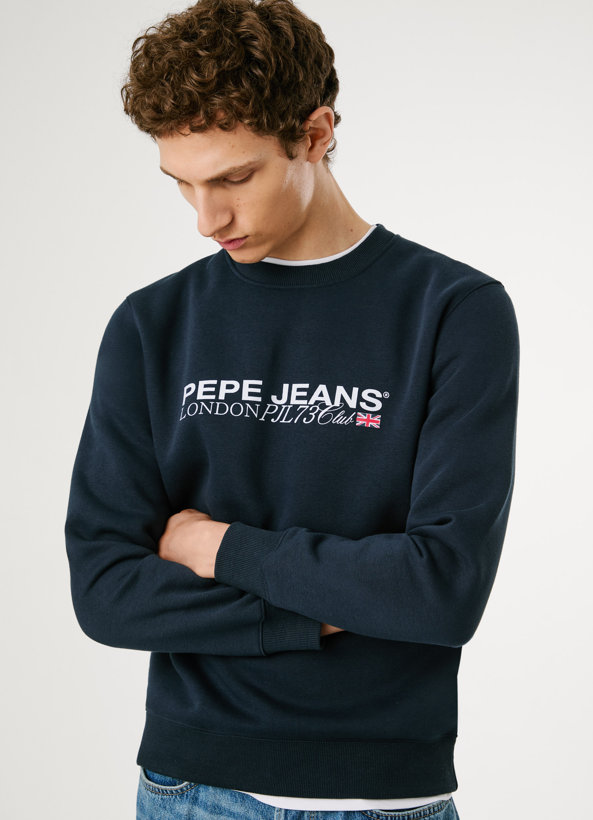 Thumbnail - Pepe Jeans Sweatshirt "MATTHEW CREW", mit Label-Print auf der Brust