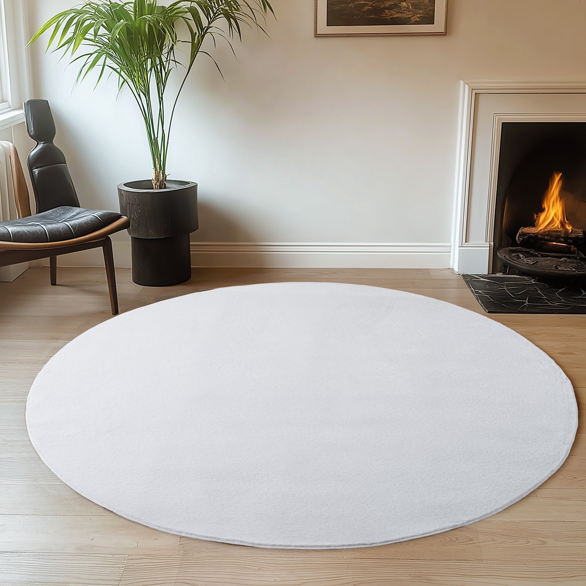 Ayyildiz Teppiche Teppich »JOY 1400«, rund, 11 mm Höhe, Kurzflor, Wohnzimmer