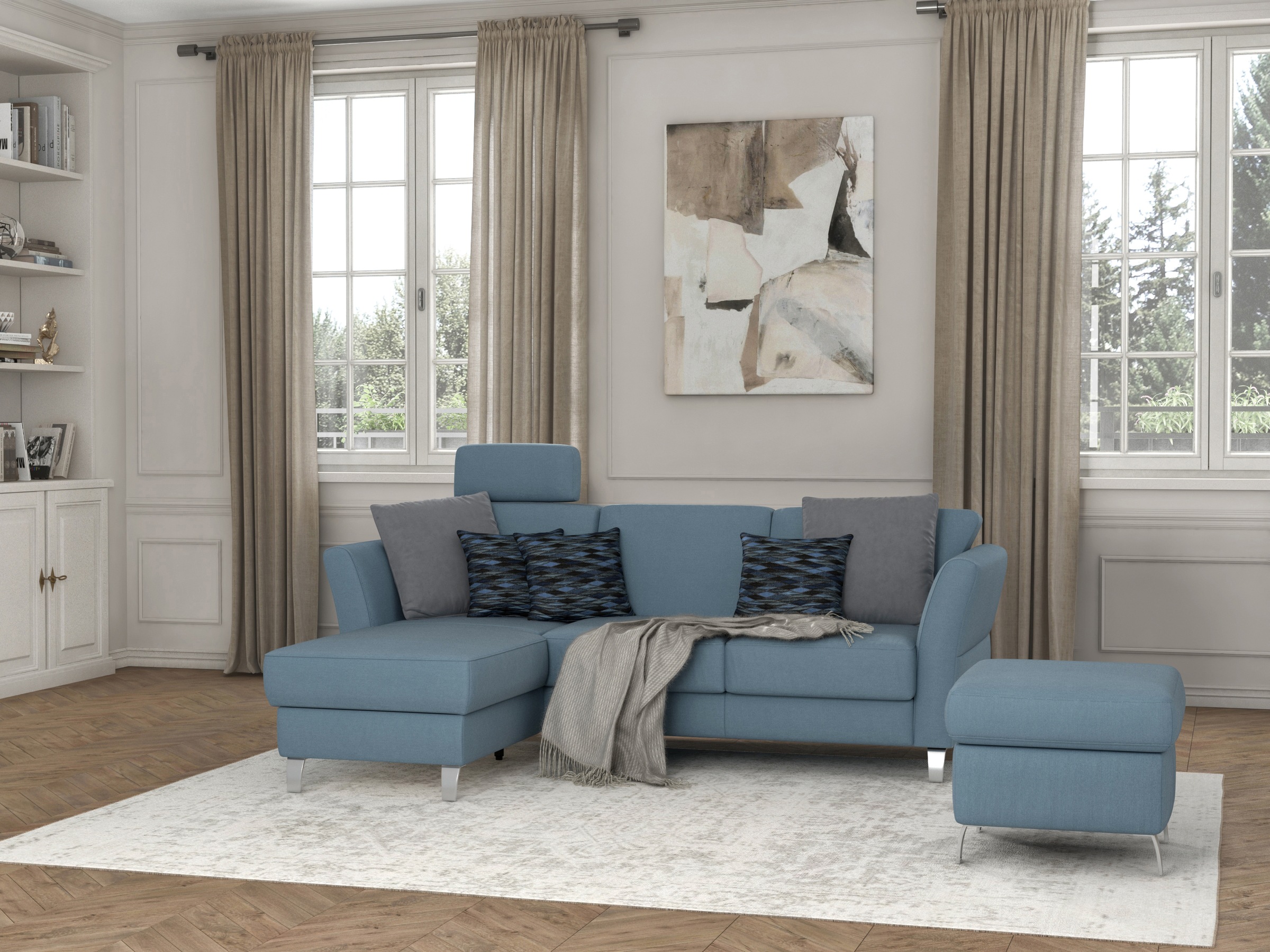 sit&more Ecksofa "Visby L-Form", wahlweise mit Bettfunktion und Bettkasten, günstig online kaufen