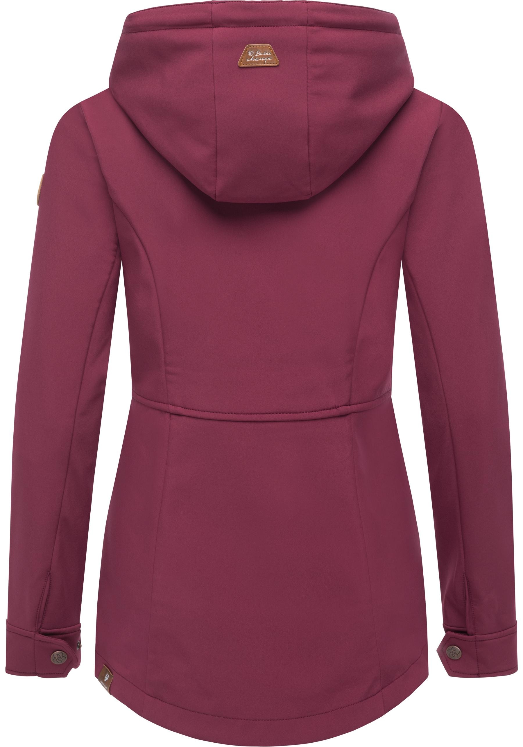 Ragwear Softshelljacke »Yba« mit Kapuze sportliche Damen Outdoorjacke mit Kapuze