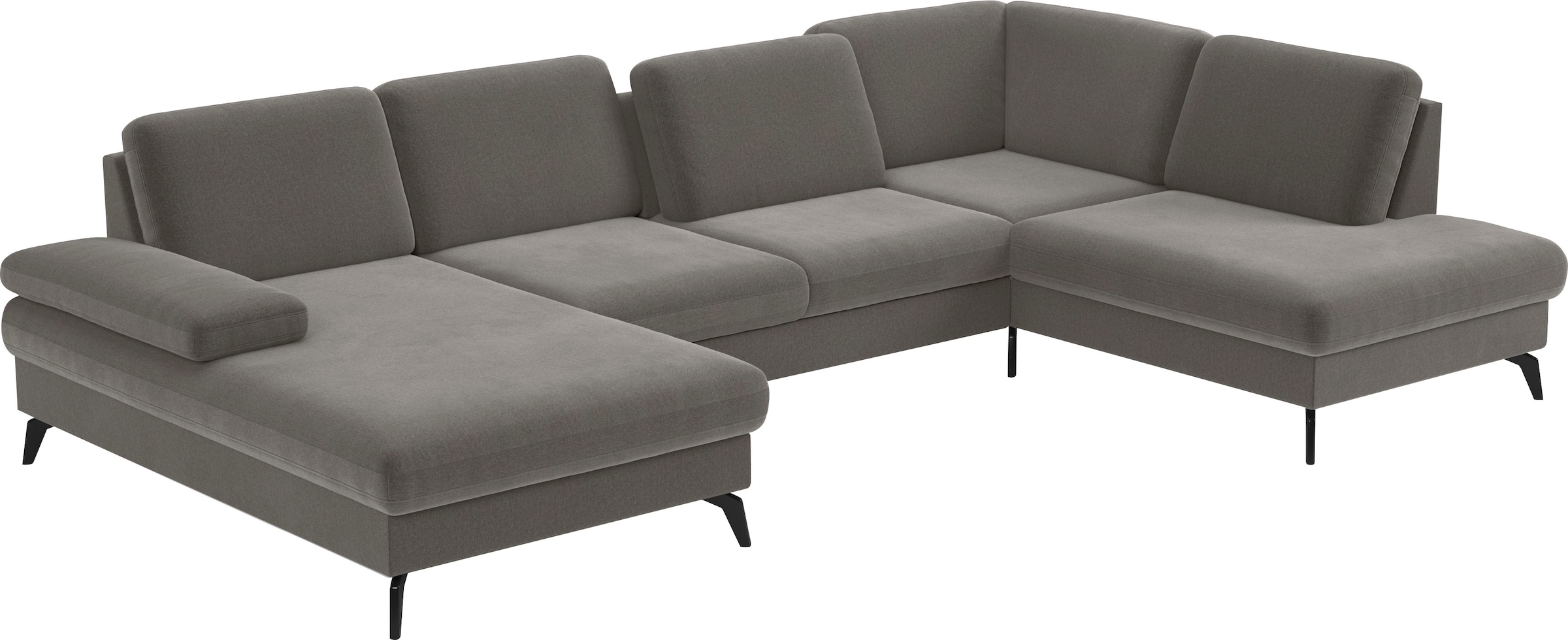 sit&more Wohnlandschaft »Morris U-Form, inkl. Sitztiefenverstellung«, wahlweise mit Armteilverstellung, Bettfunktion & Bettkasten
