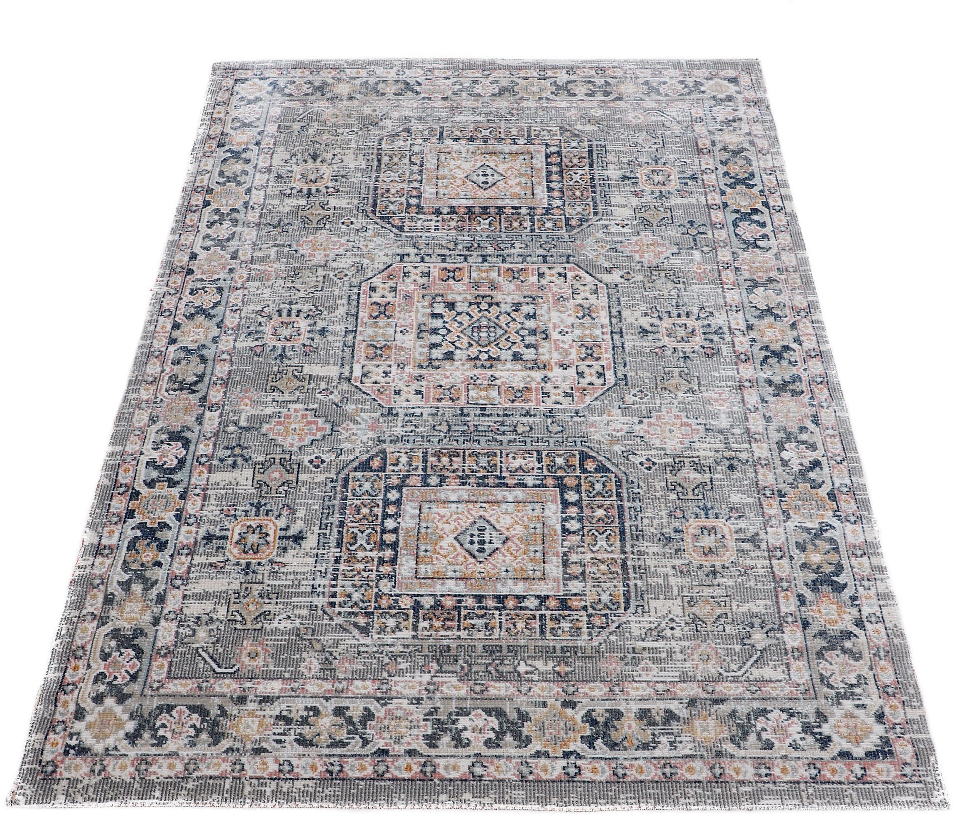 carpetfine Teppich "Omen 3" rechteckig 3 mm Höhe Orient Vintage Look, Wohnz günstig online kaufen