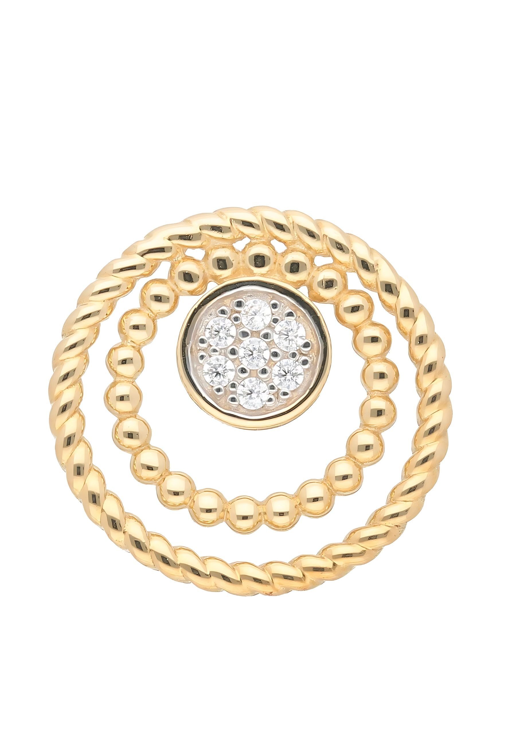 Kettenanhänger ADELIA´S "Damen 333 Gold Anhänger mit Zirkonia", gold, Schmuckanhänger, Damen, Gold, Kettenanhänger, mit Zirkonia für Damen
