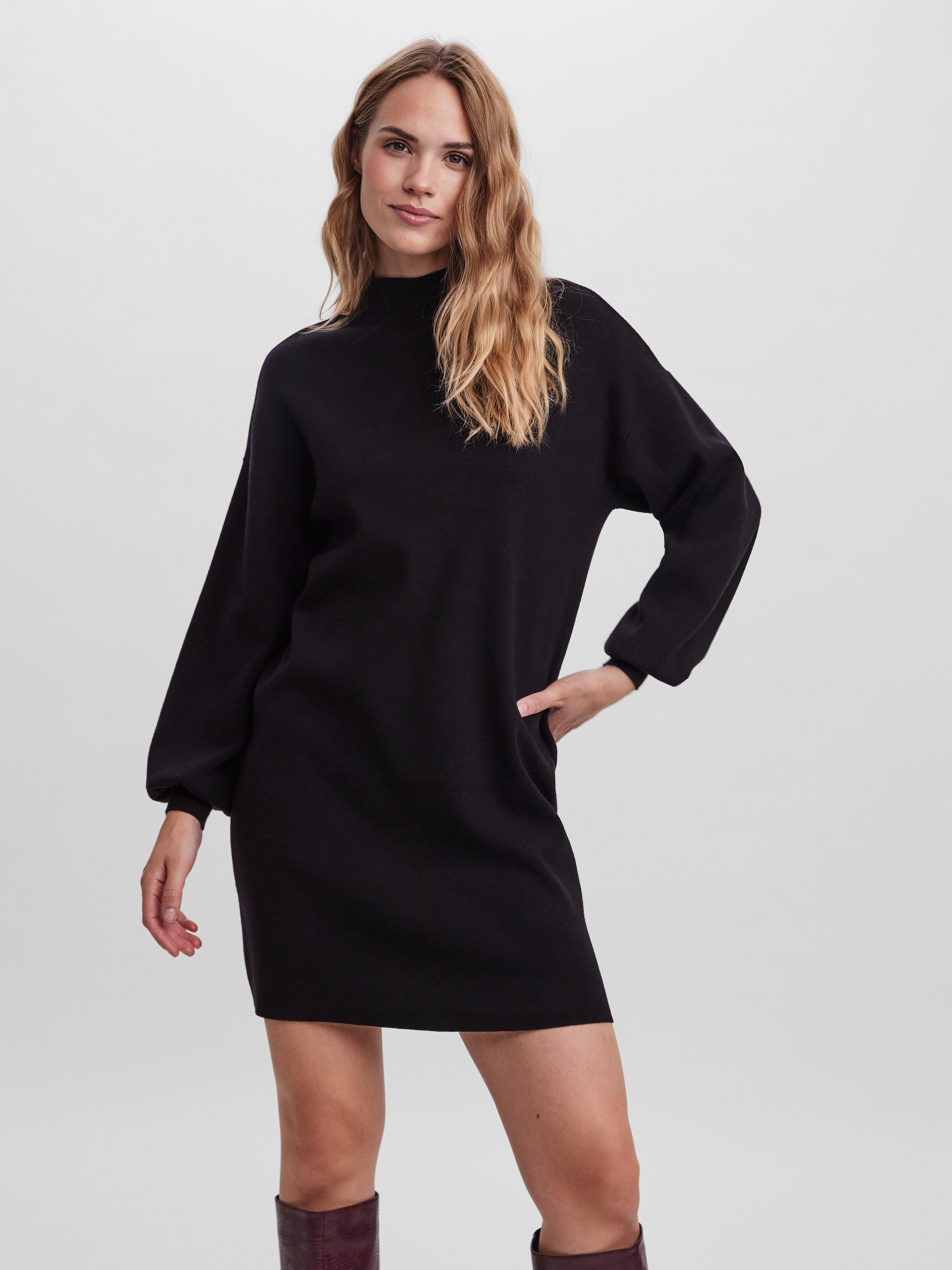 Vero Moda "VMNANCY LS FUNNELNECK DRESS GA NOOS" günstig online kaufen