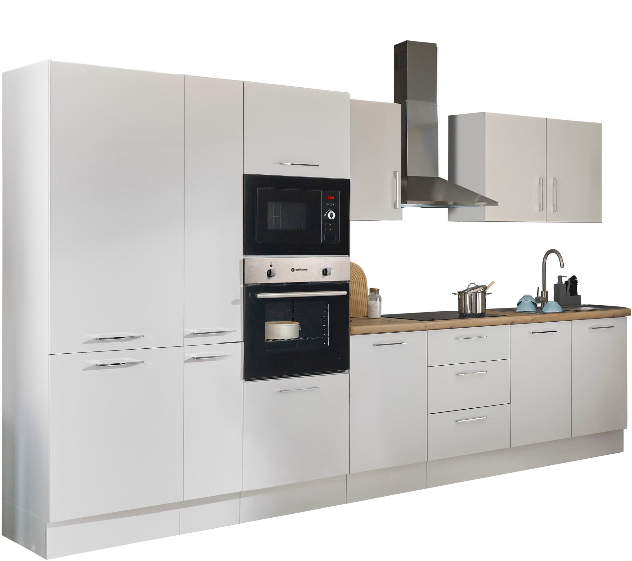 BASIC by Balculina Küchenzeile »Turin«, Breite 360 cm, wahlweise mit E-Geräten