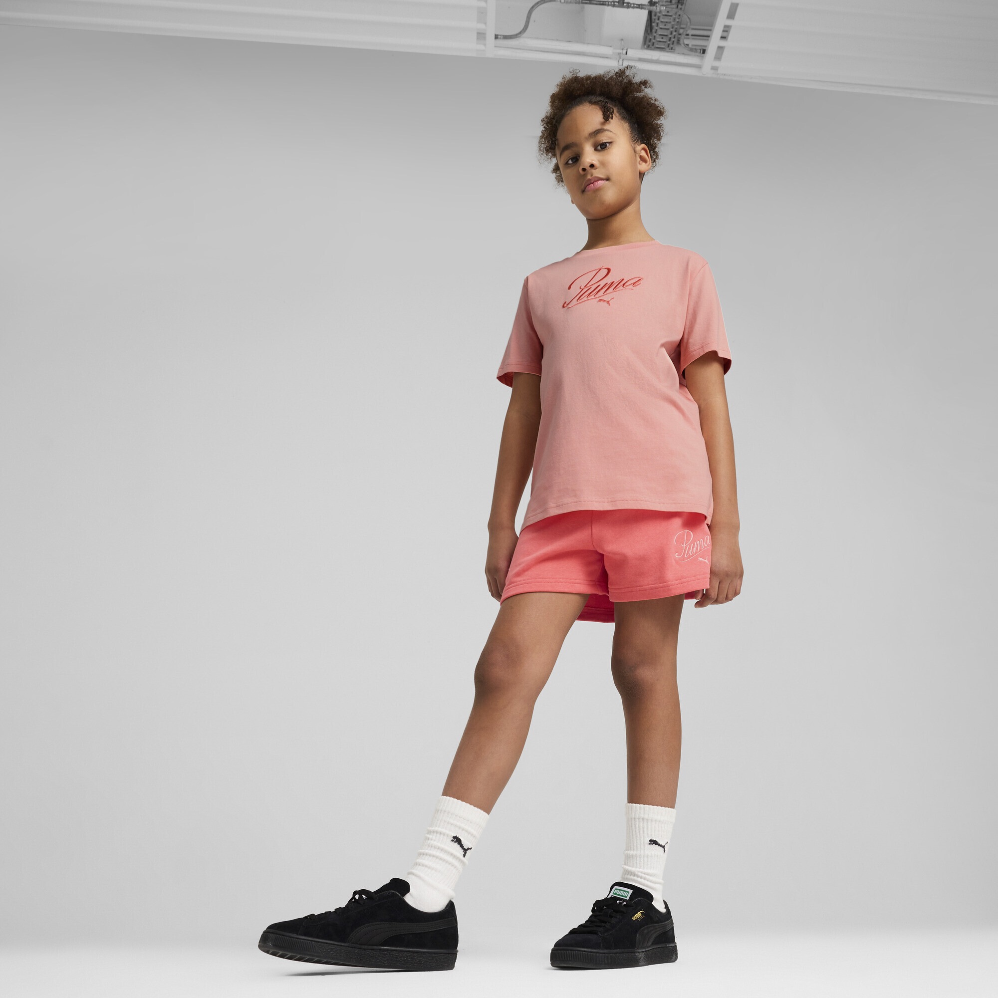 PUMA Sporthose »Essentials Script Shorts Mädchen«