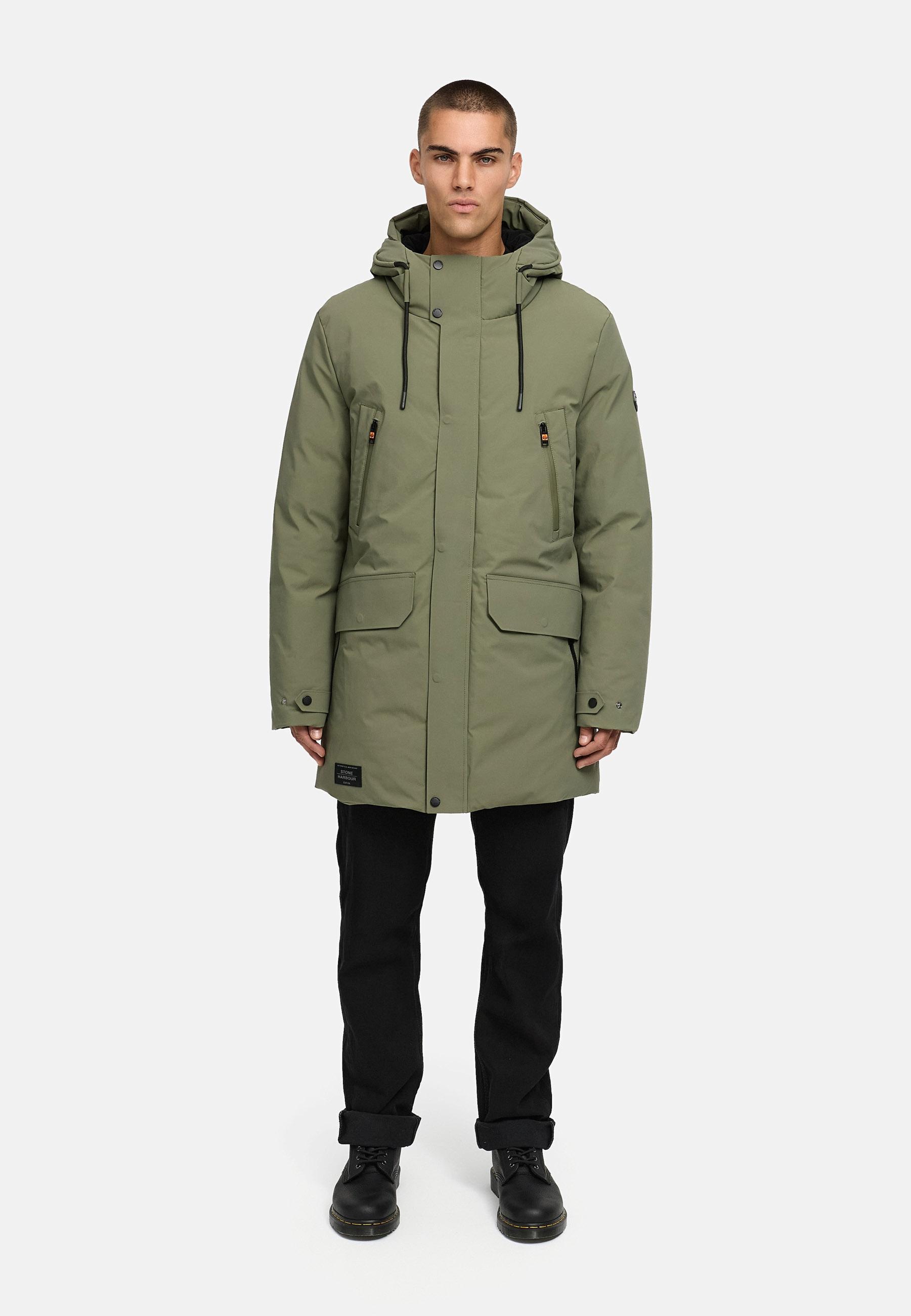 Stone Harbour Wintermantel »Kitraan XX« Langer Herren Winterparka mit zahlreichen Taschen