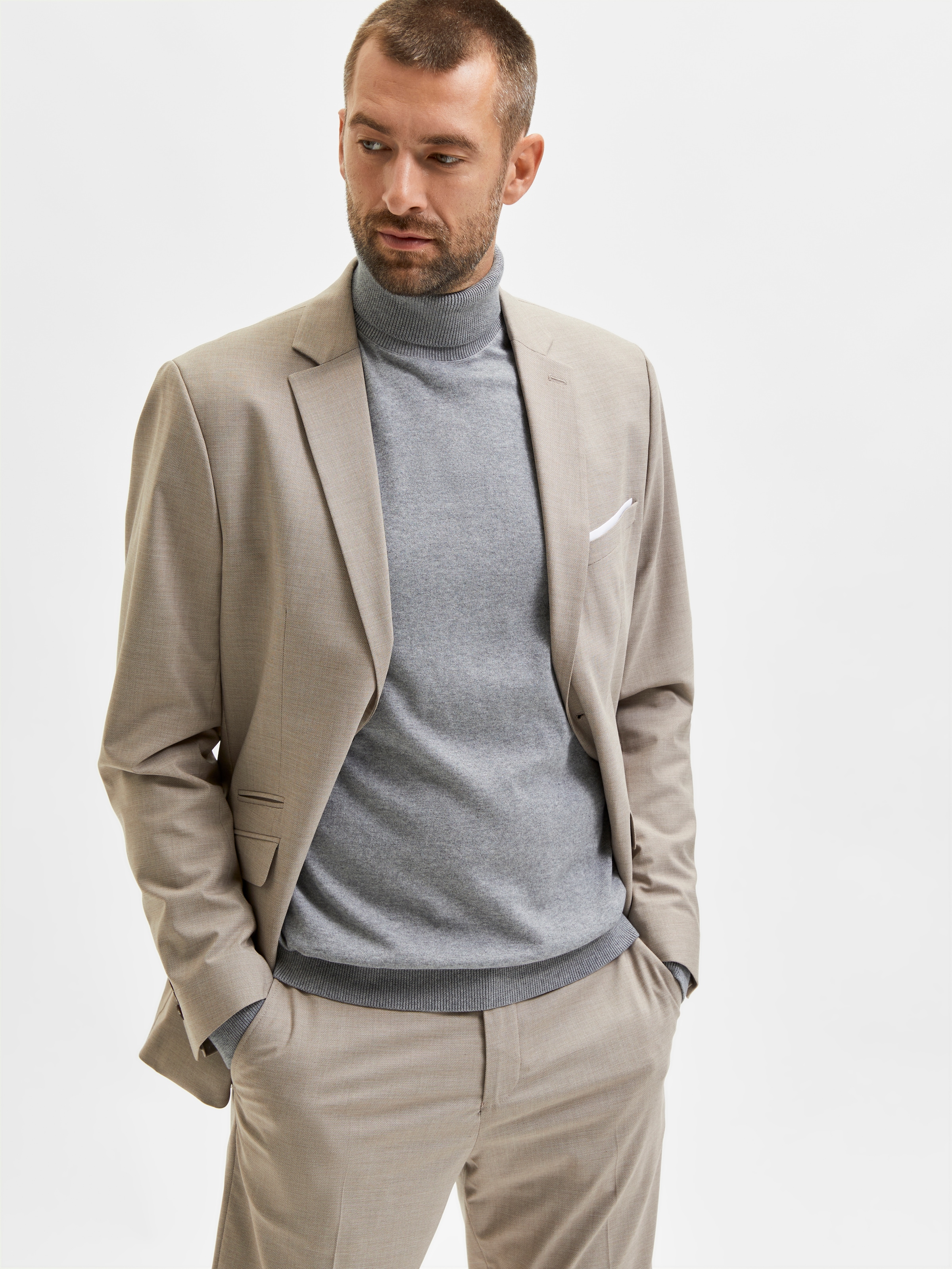 SELECTED Rollkragenpullover »SLHBERG ROLL NECK NOOS«