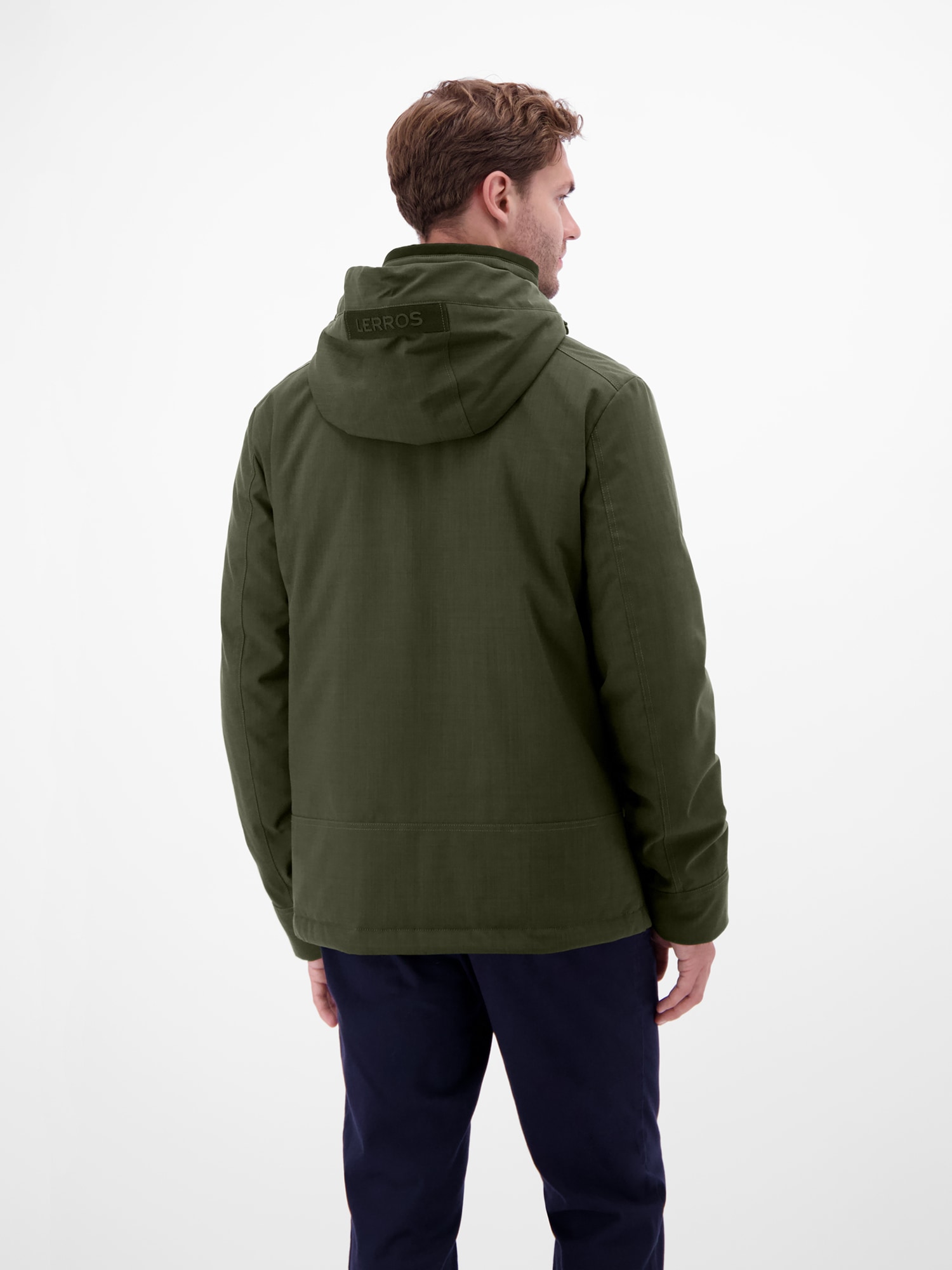 LERROS Blouson "LERROS Herren Blouson in Stukturoptik", mit Kapuze, Wasser- günstig online kaufen