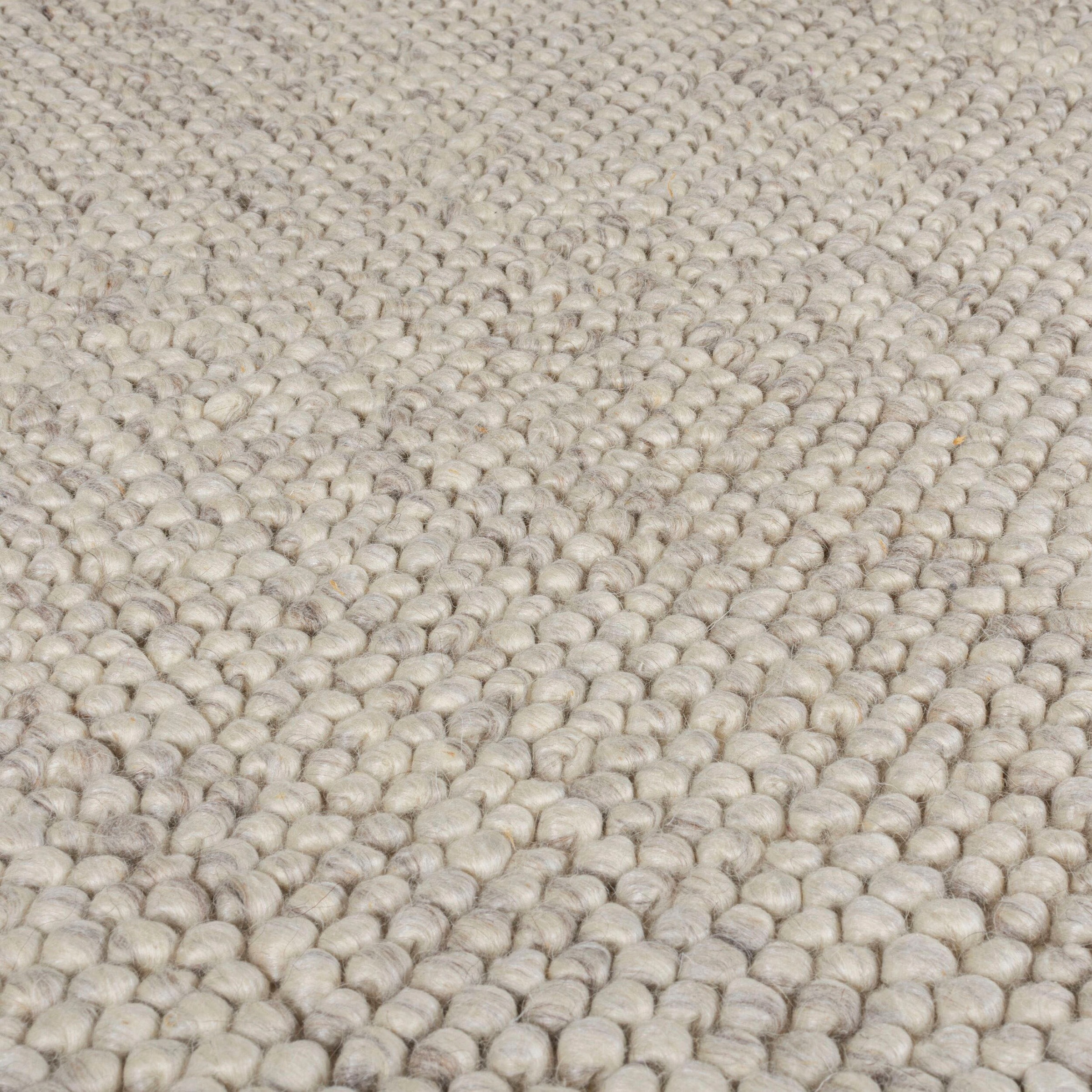 Läufer FLAIR RUGS "Minerals", grau (hellgrau), B:60cm H:10mm L:230cm, Kunstfaser, Wolle, Teppiche, Läufer, Teppich aus Wollmischung, geknüpftes Design, meliert 2