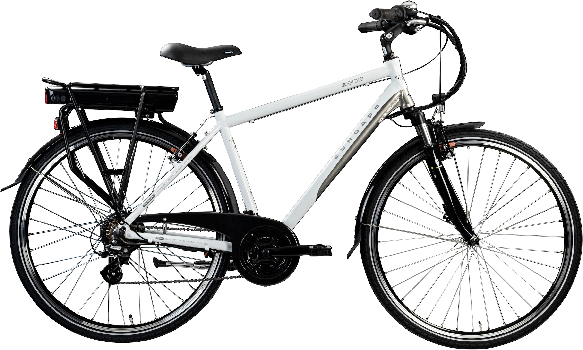 Zündapp E-Bike "Z802 Herren", 21 Gang, Shimano, Altus RD-M310, Heckmotor 250 W, Pedelec, Elektrofahrrad für Damen u. Her