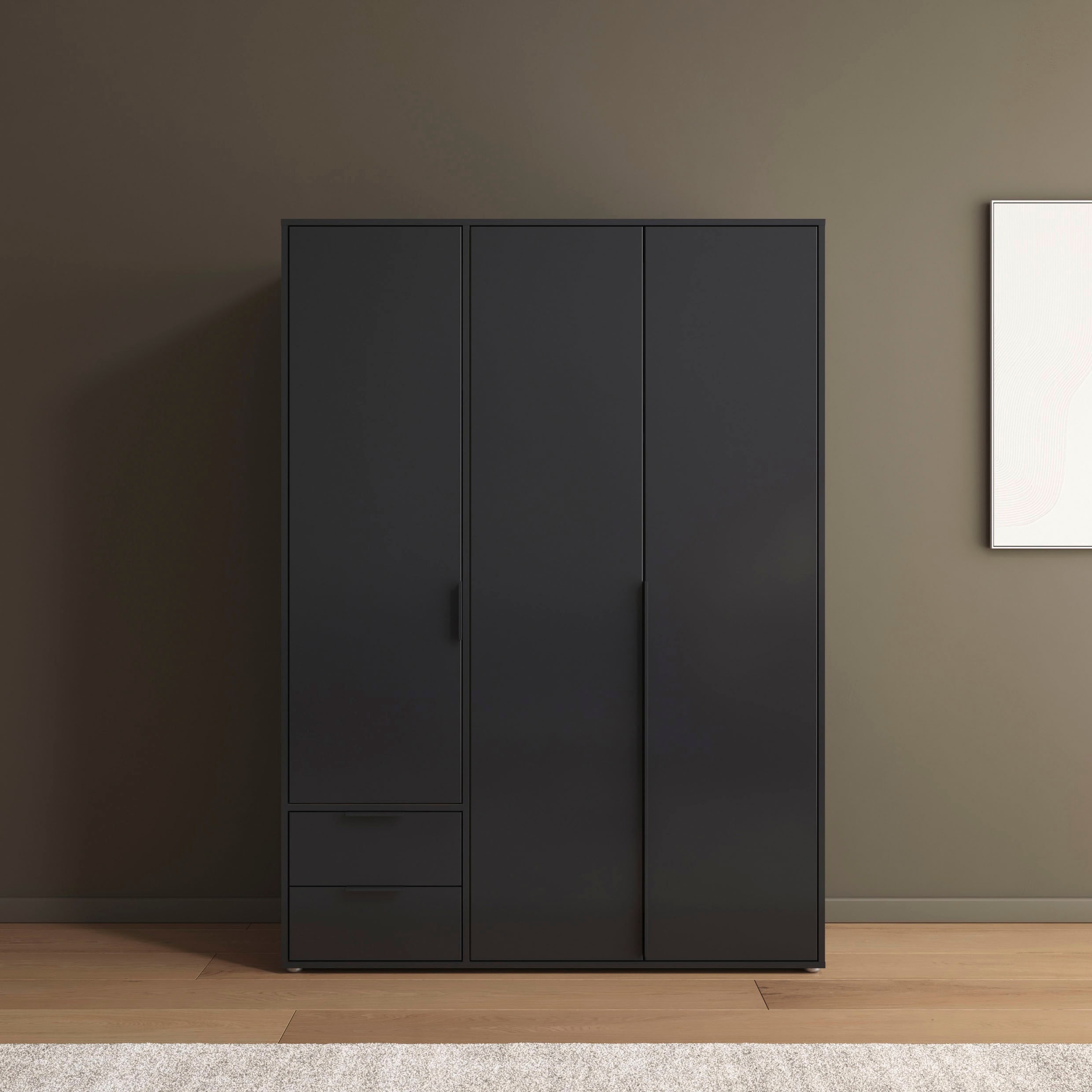 rauch "Kleiderschrank Schrank Garderobe Wäscheschrank NAGATA viel Stauraum" in 3 verschiedenen Ausstattungen BASIC/CLASSIC/PREMIUM, mit Schubladen sowie Stangengriffen TOPSELLER MADE IN GERMANY