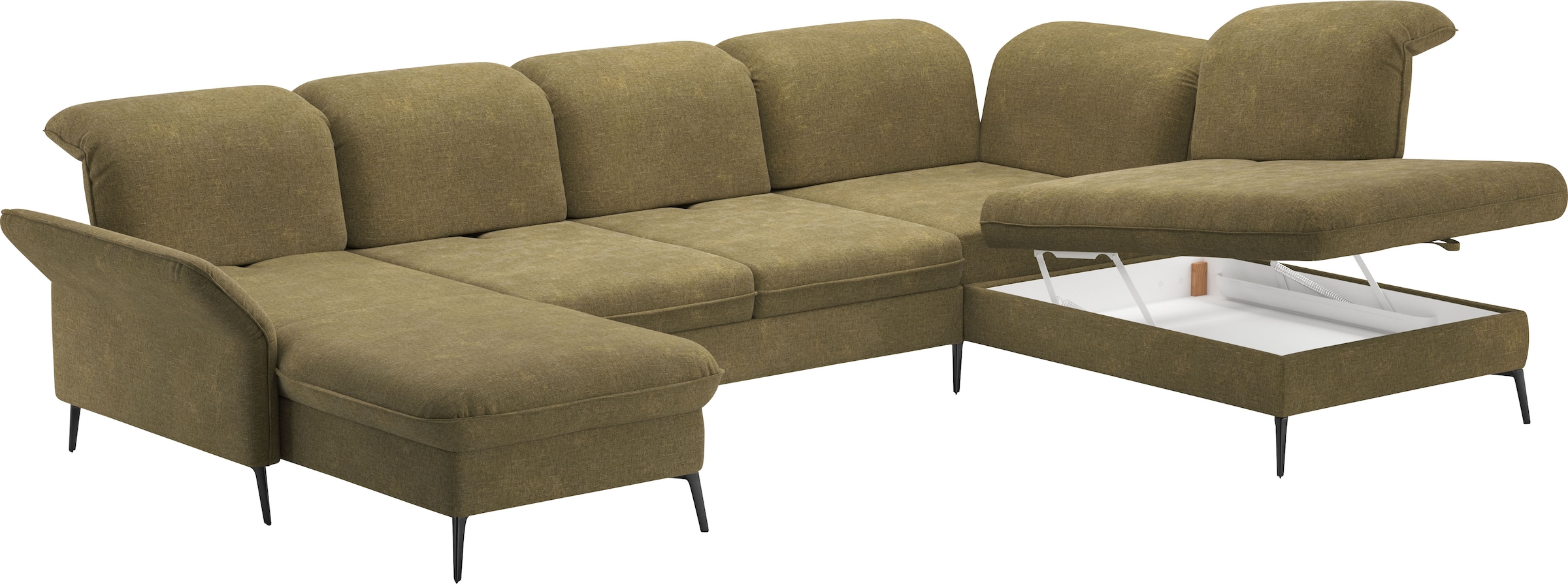 sit&more Wohnlandschaft »Emely«, mit Sitztiefenverstellung optional mit Bettfunktion und Bettkasten