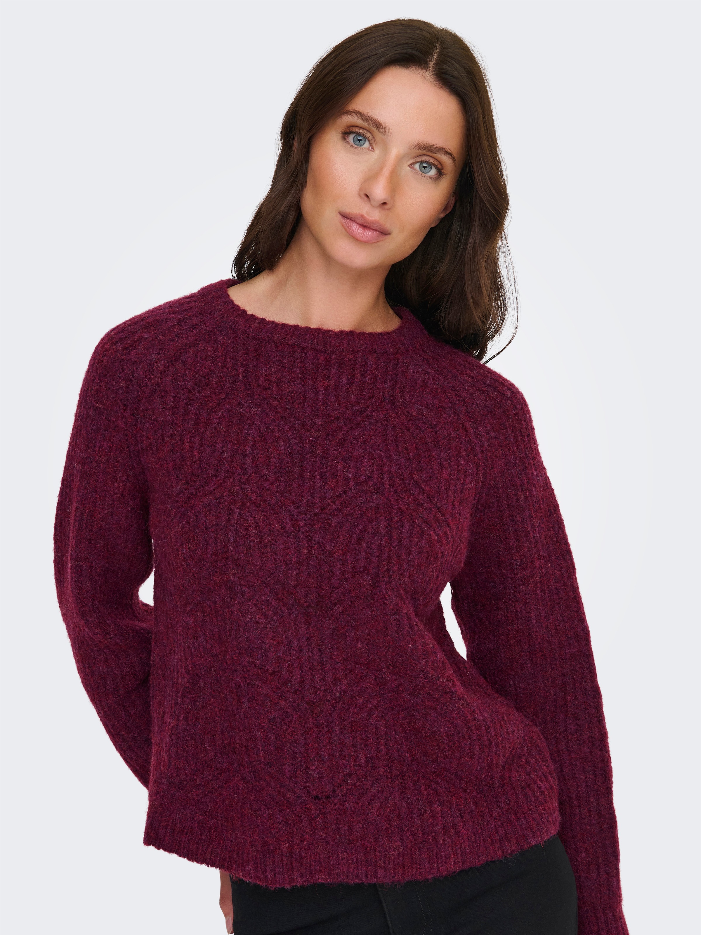 ONLY Strickpullover "ONLGILA LIFE LS STRUCTURE O-NECK BF KNT" günstig online kaufen