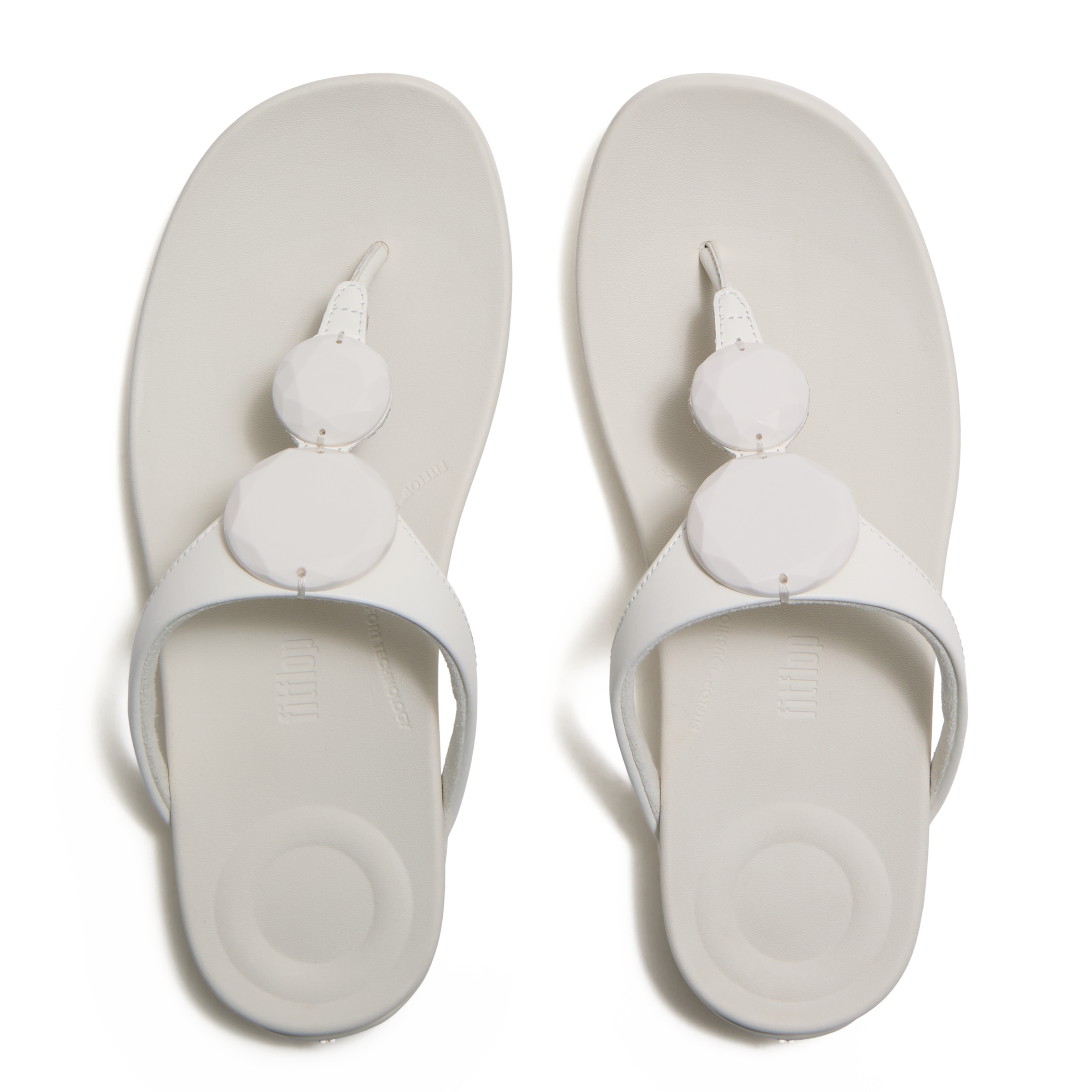 Fitflop Zehentrenner »SOLAY GLOSSY-DISC TOE-POST SANDALS«  Dianette, Sommerschuh mit Metallic Detail