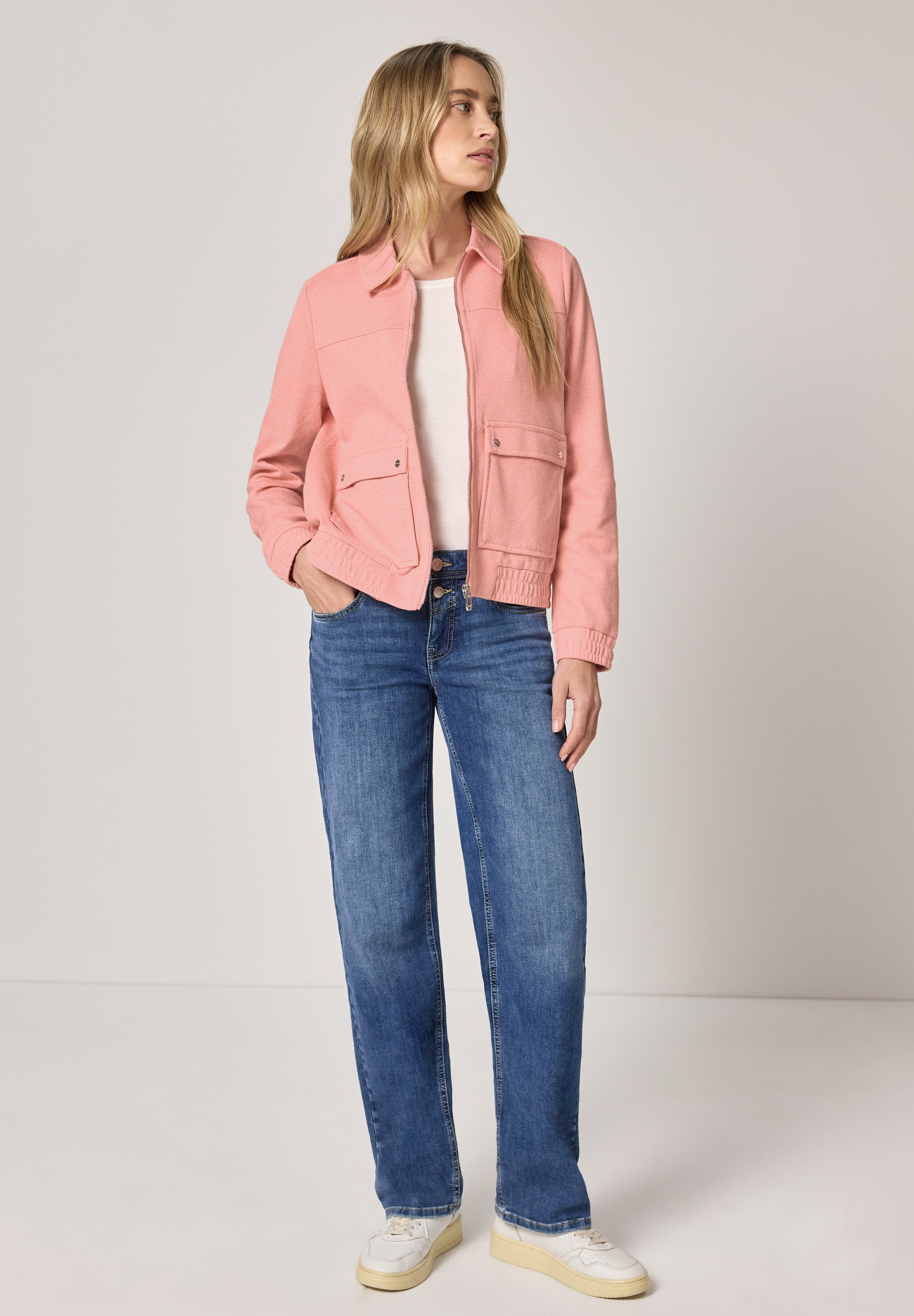 STREET ONE Blouson ohne Kapuze im soften Baumwoll-Mix