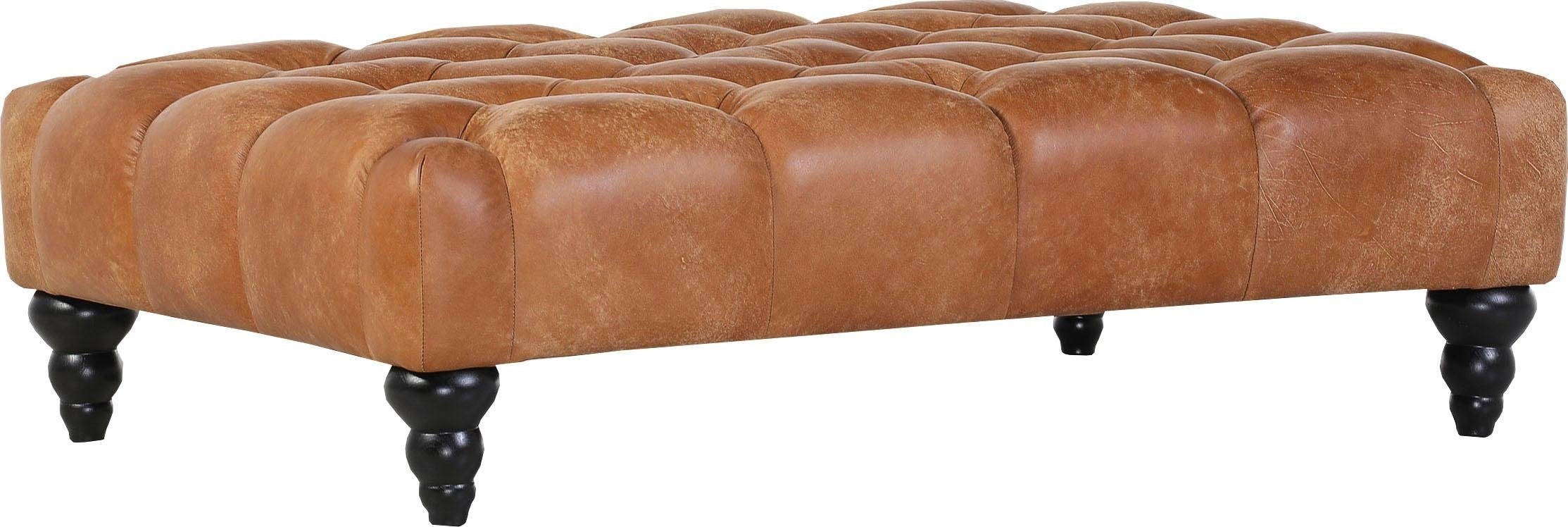 Gutmann Factory Hocker "Amazonas, Megahocker mit Anilinleder-Bezug, Breite 230 cm" Sitzpolsterung: formstabiler Polyätherschaum