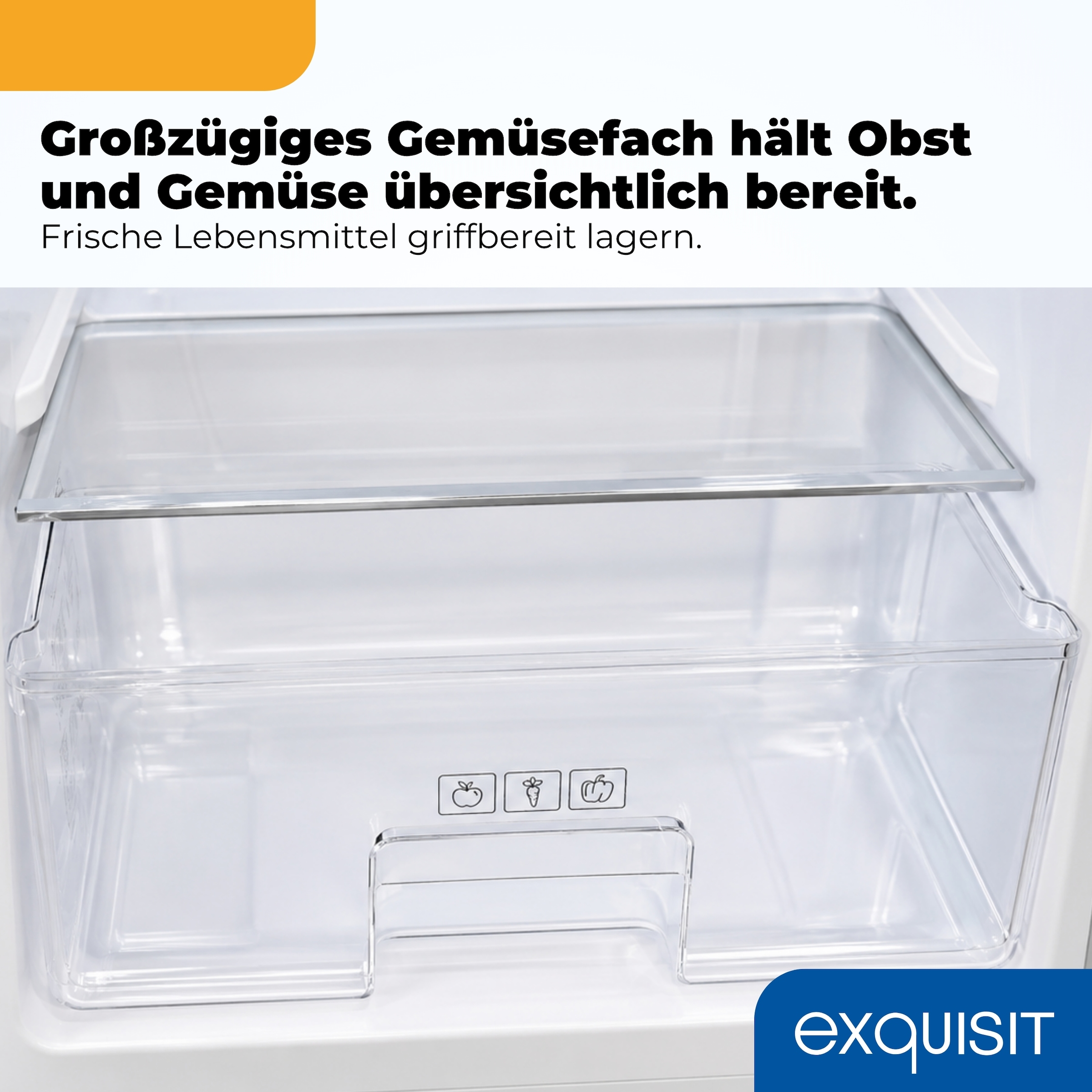exquisit Kühlschrank »RKS325-V-H-160C mattschwarz« 146,5 cm hoch 54,5 cm breit LED-Beleuchtung, verstellbare Glasböden, Retro-Design