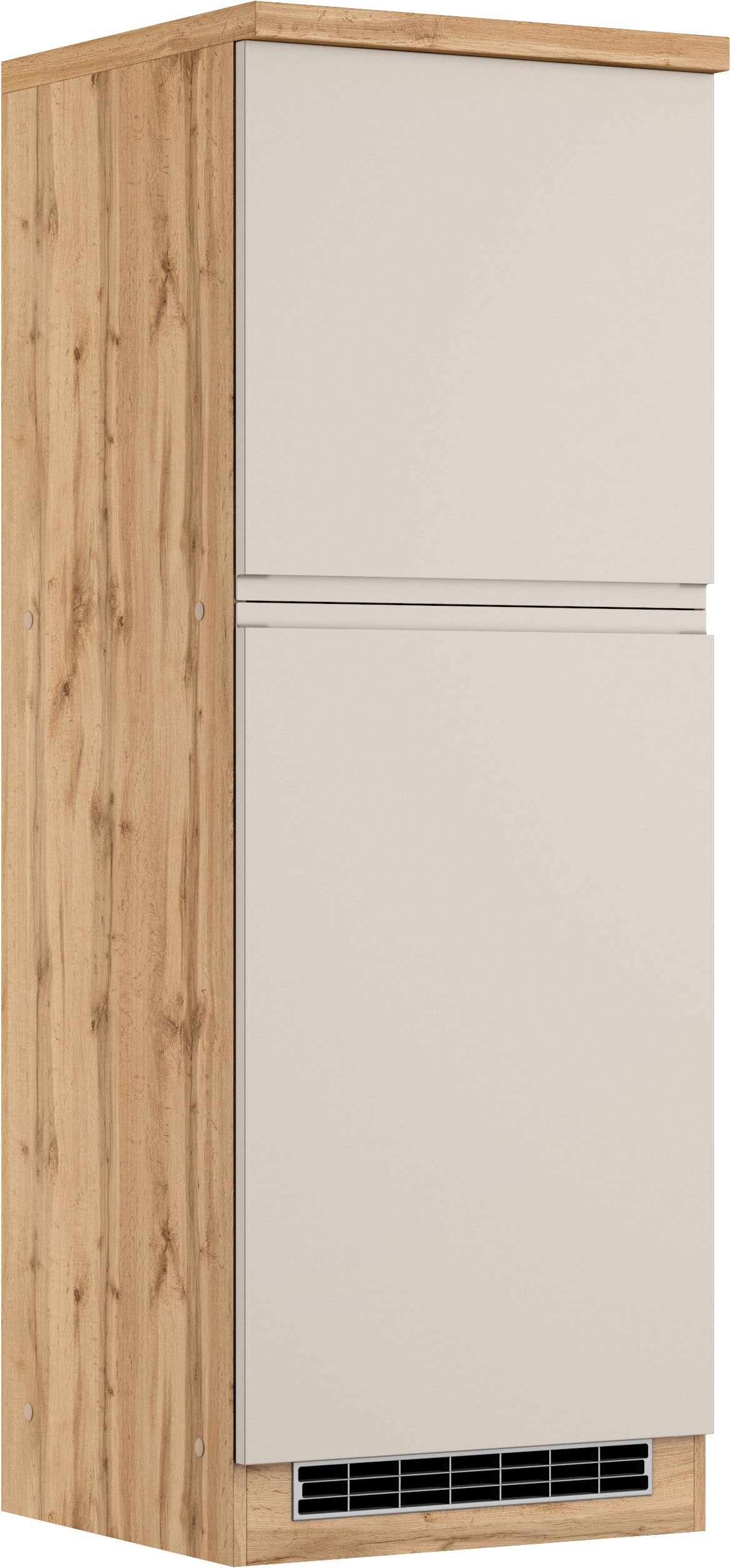 KOCHSTATION Kühlumbauschrank "KS-Virginia,neu in verbesserter Ausführung" Stauraum, Softclose, Breite 60 cm, Höhe 165 cm, Nische für Kühlschrank: B/H/T 56/88/55 cm