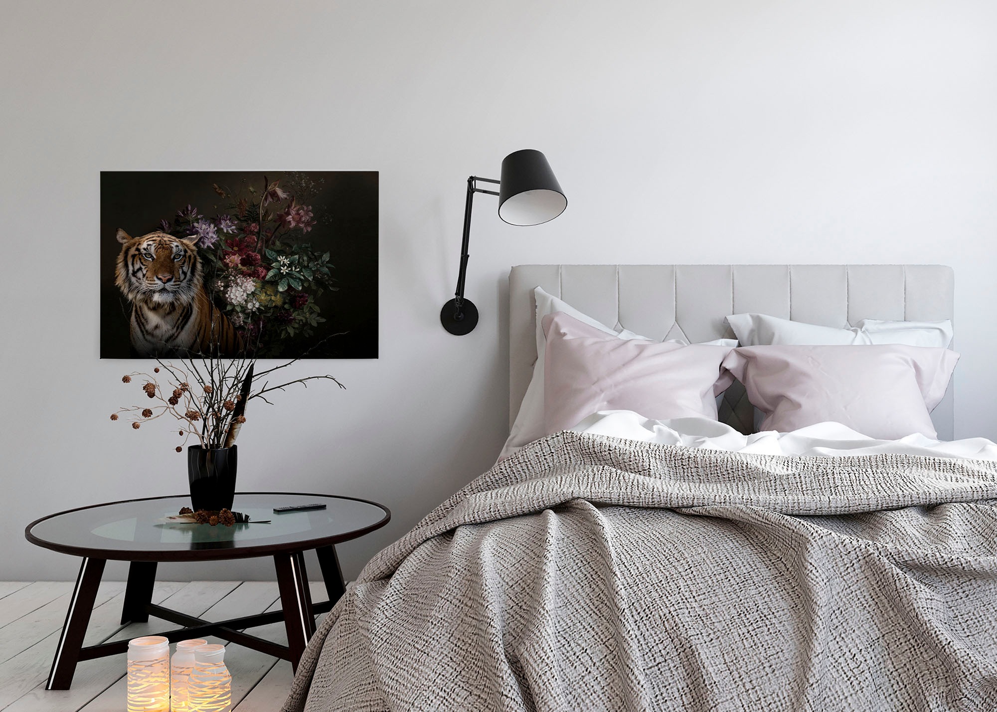 A.S. Création Leinwandbild »wildlife«, Kunst-Tiere-Kinder, (1 St.), Keilrahmen Bild Blumen Floral Rosen Leinwand-Bild Wohnzimmer modern