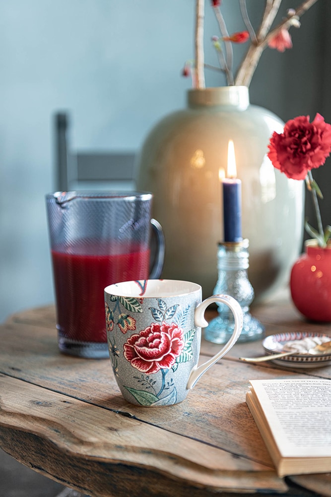 PiP Studio Becher »Flower Festival«, (Set, 4 tlg.), Kaffeetassen im 4er Set, Blumenfest, 450 ml