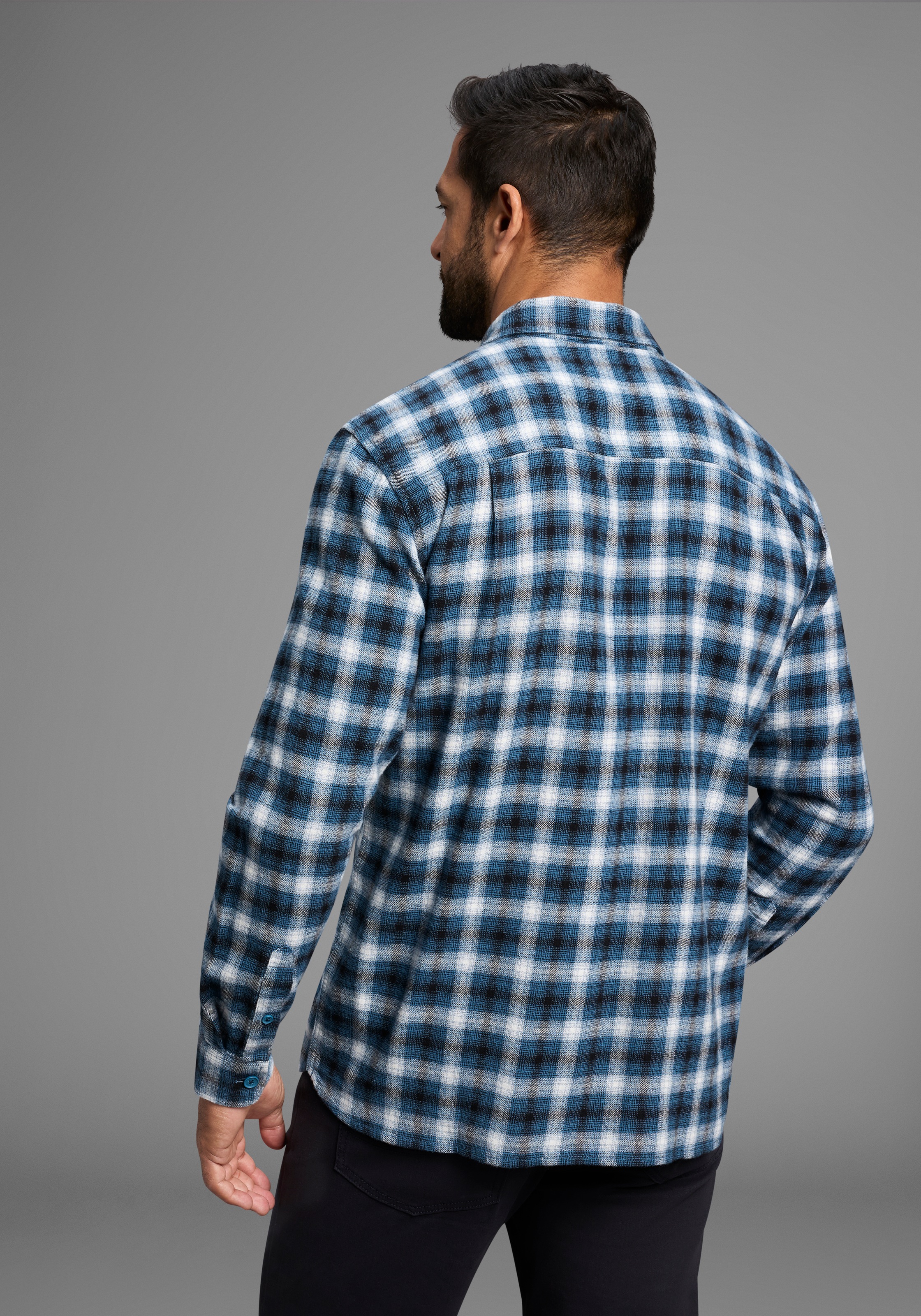 Mans World Flanellhemd, Karomuster günstig online kaufen