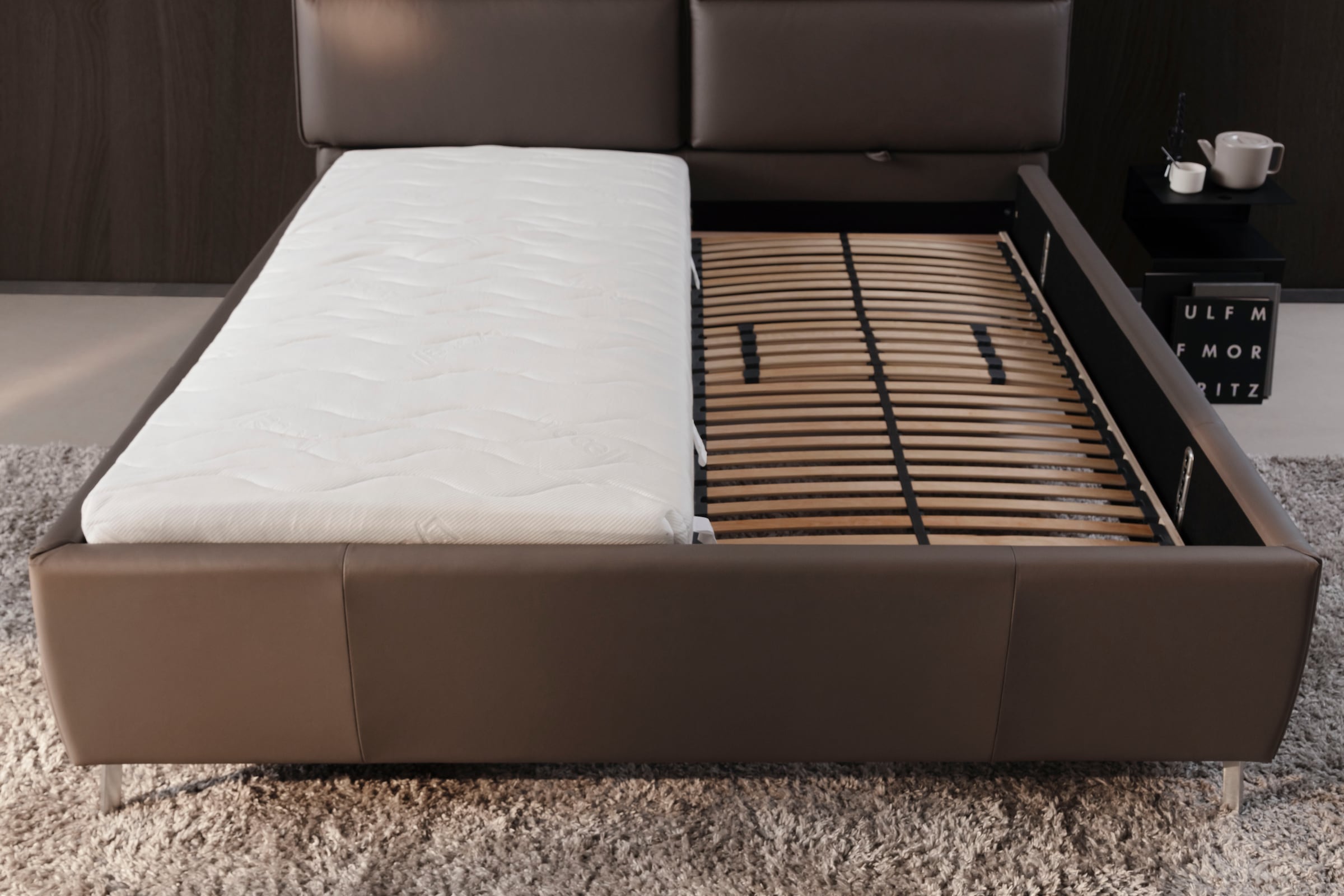 Home affaire Polsterbett »Cozy Town« inkl. 7-fache Einlegetiefenverstellung & saugroboterfreundliche Höhe