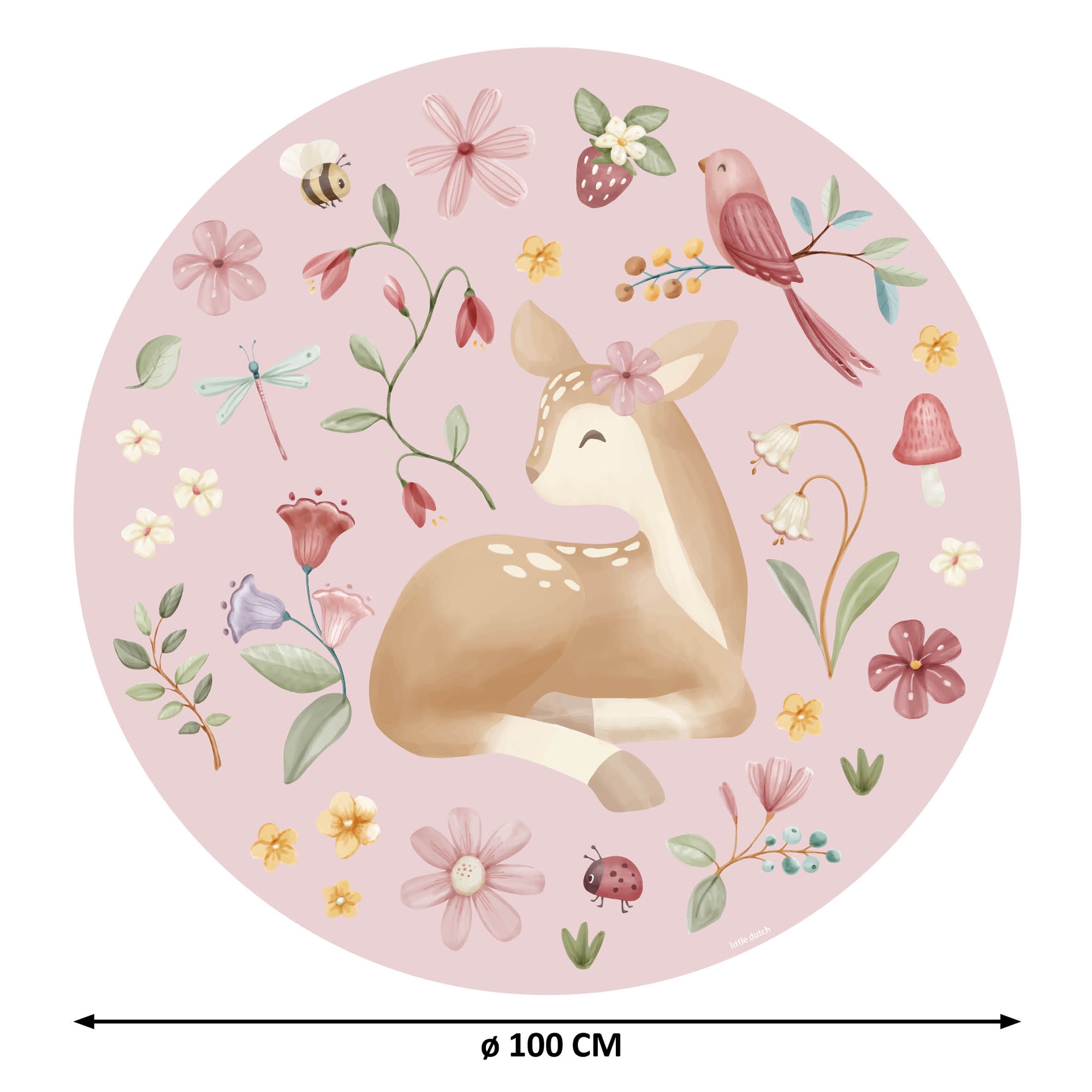 LITTLE DUTCH Wandtattoo »Wandsticker XL Fairy Garden (100x100cm)«, (1 St.)