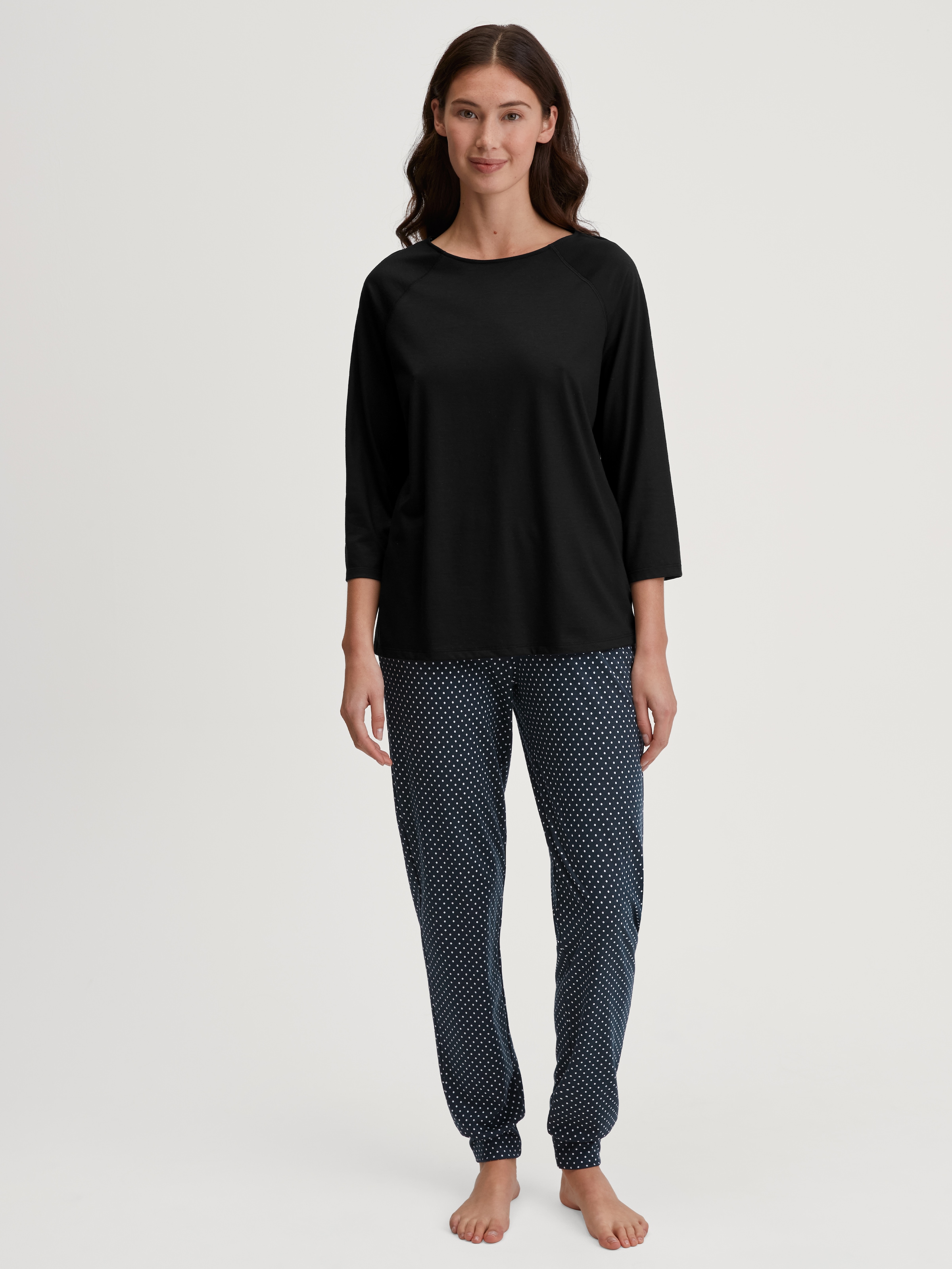 CALIDA Pyjamahose »Favourites Journey«, gepunktet, seitliche Taschen