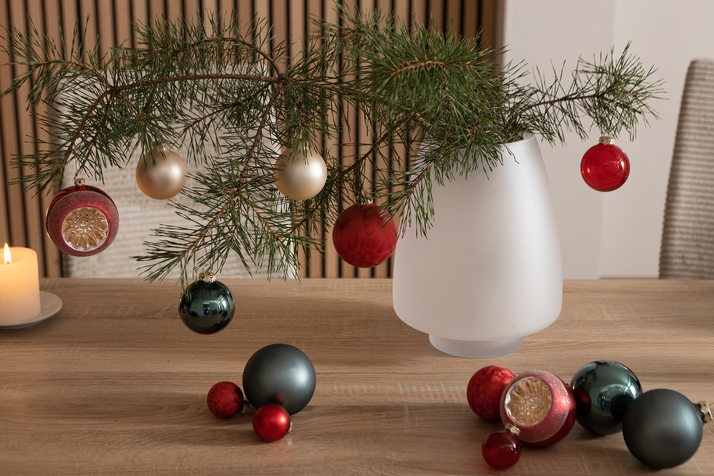 my home Weihnachtsbaumkugel »Reflexkugel aus BAUR 3 cm Advent, Christbaumschmuck | (Set, Ø Weihnachtsdeko«, Béla, Glas, 8 Christbaumkugeln, St.)
